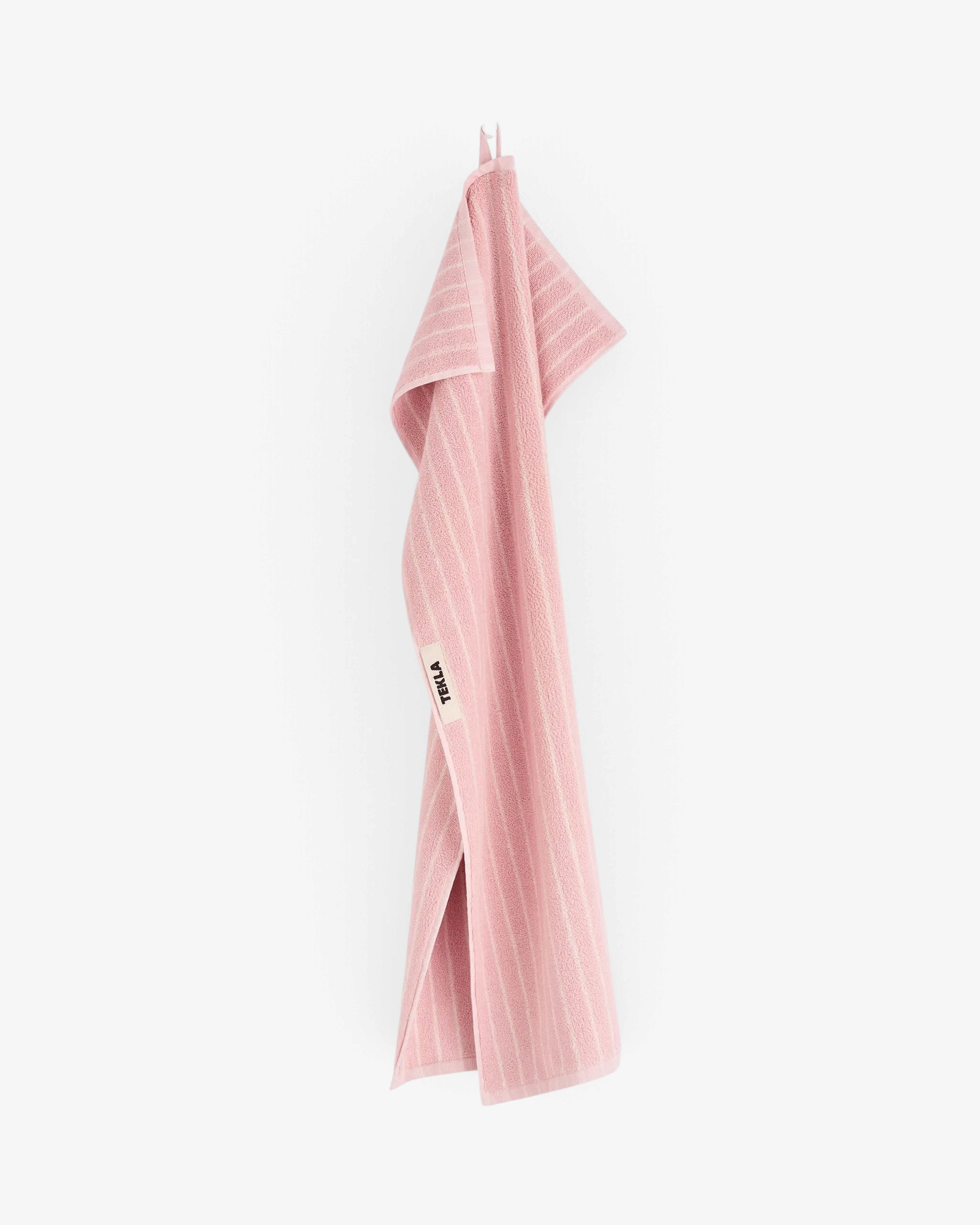 Tekla Towel Shaded Pink Stripes, curated by Shop Sommer in San Francisco.