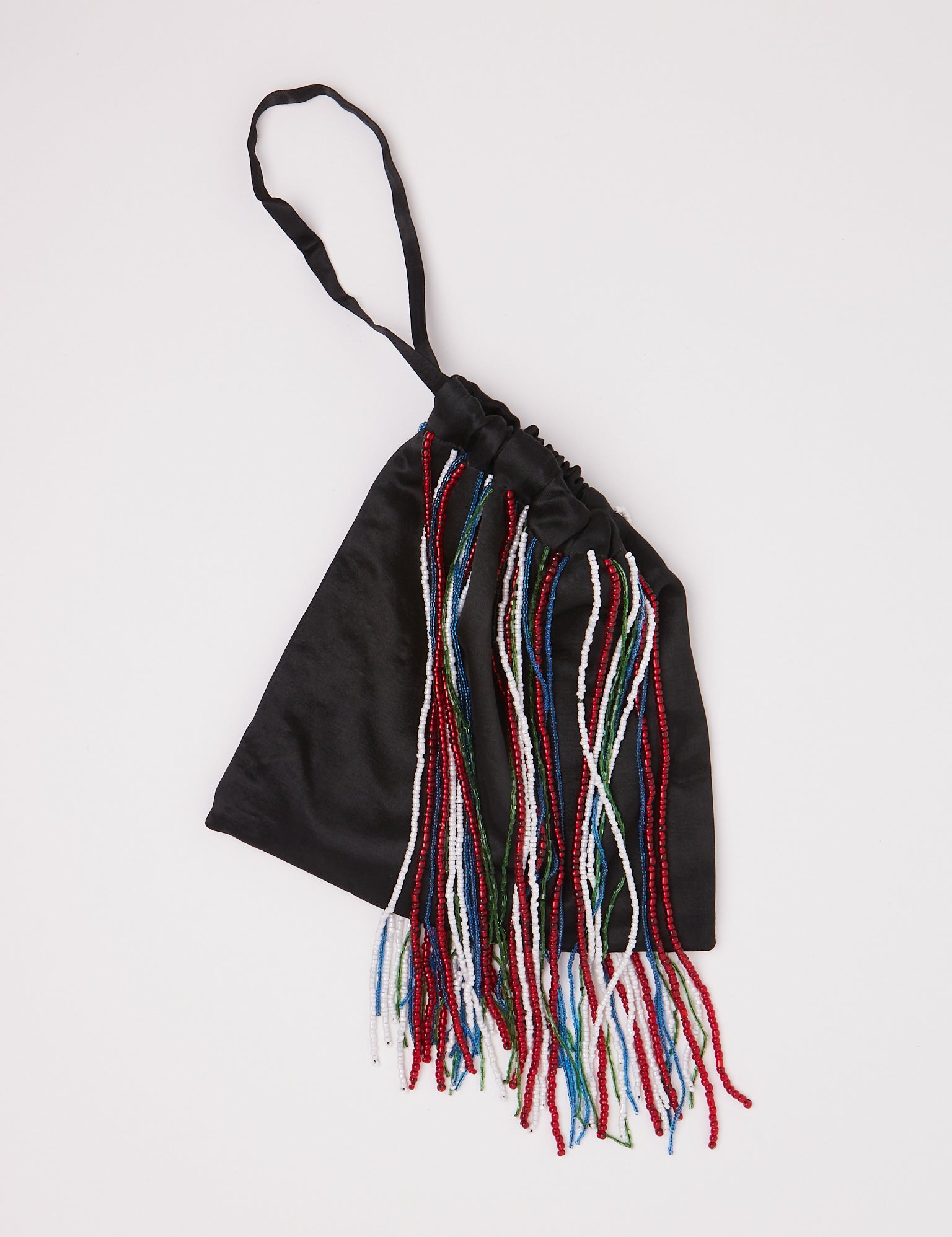 Tigra Tigra Beaded Fringe Wristlet Bag Black, curated by Shop Sommer in San Francisco.