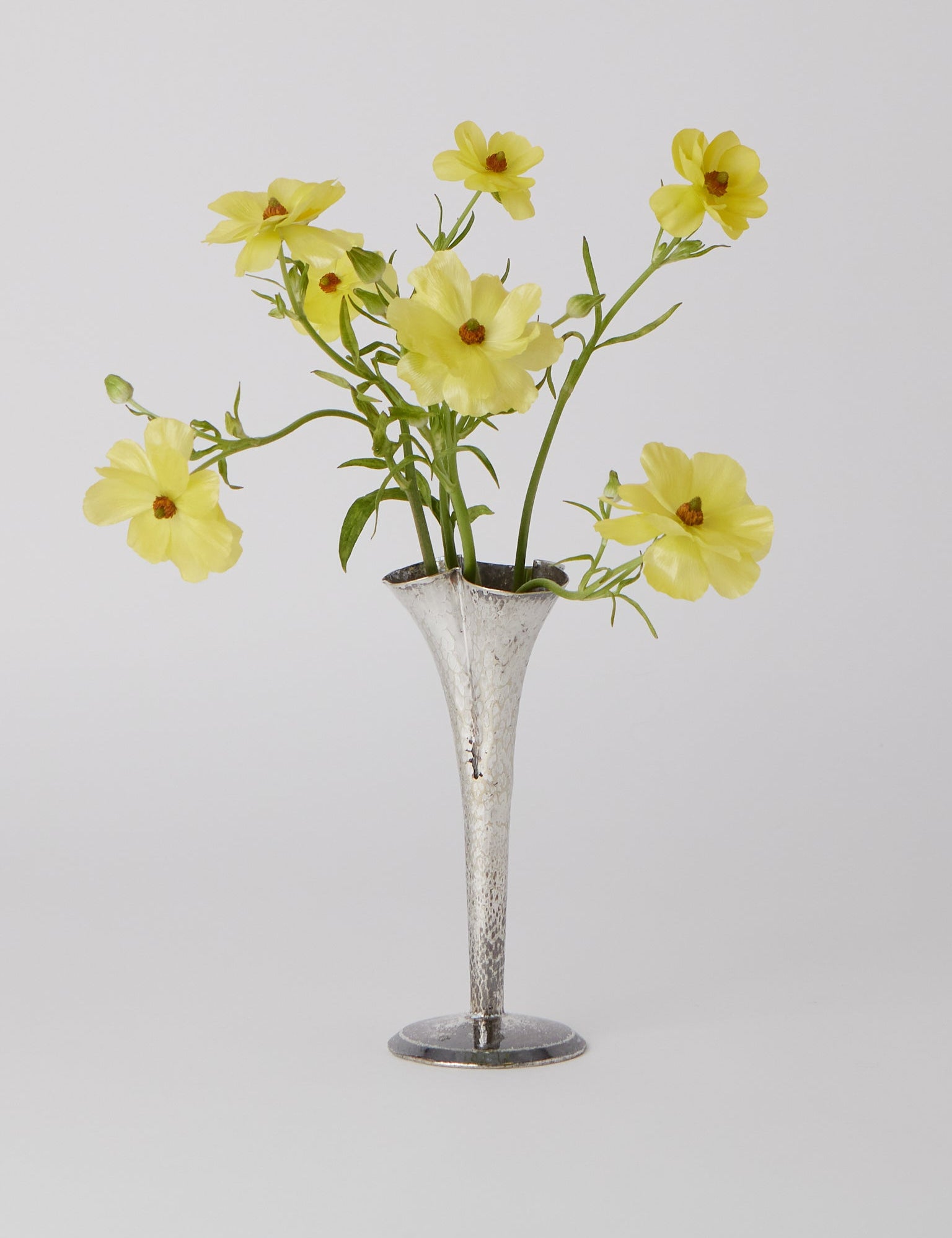 Sommer Hammered Silver Trumpet Vase, curated by Shop Sommer in San Francisco.