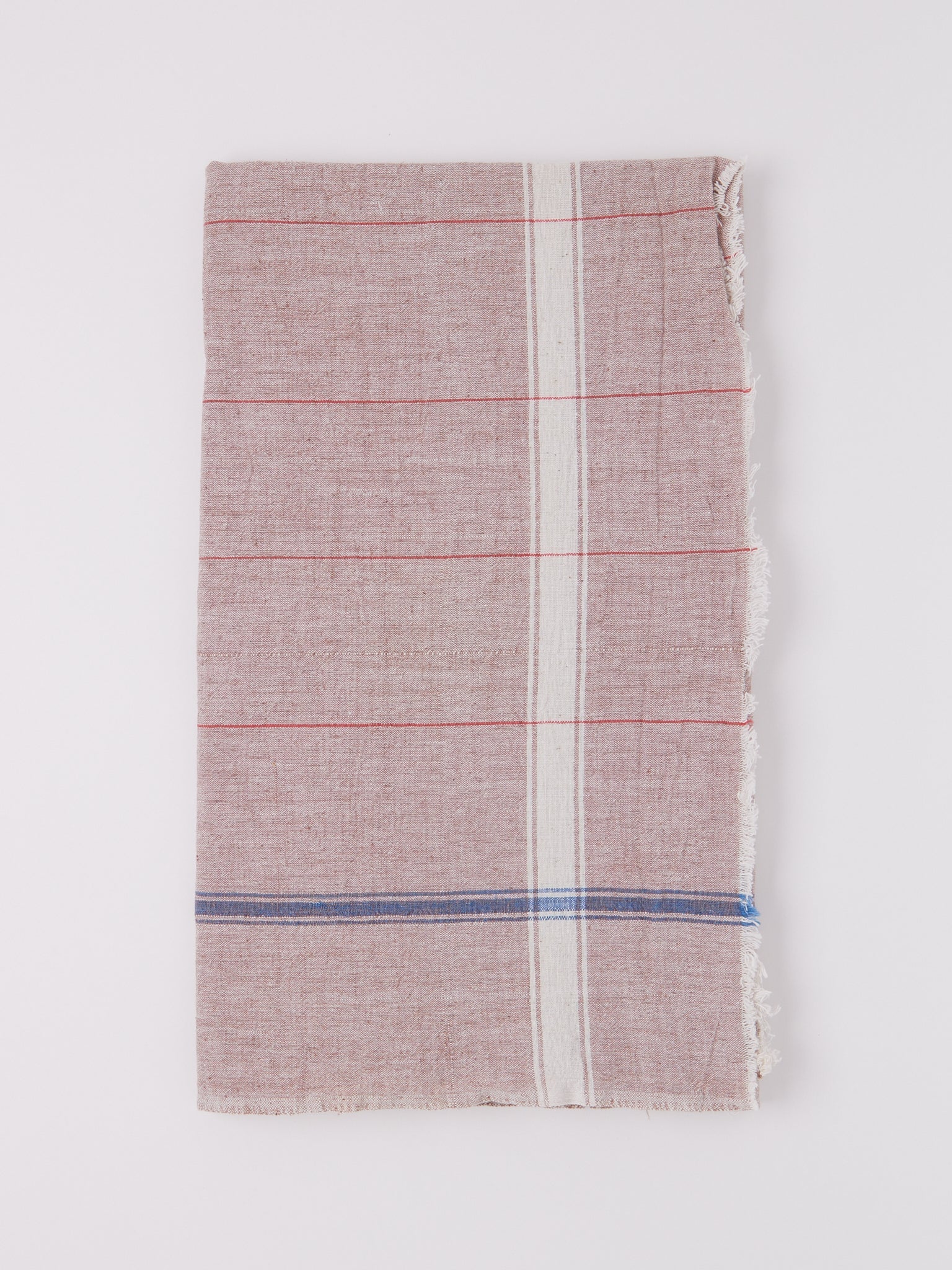 Auntie Oti Pinstripe Woven Towel Crimson, curated by Shop Sommer in San Francisco.
