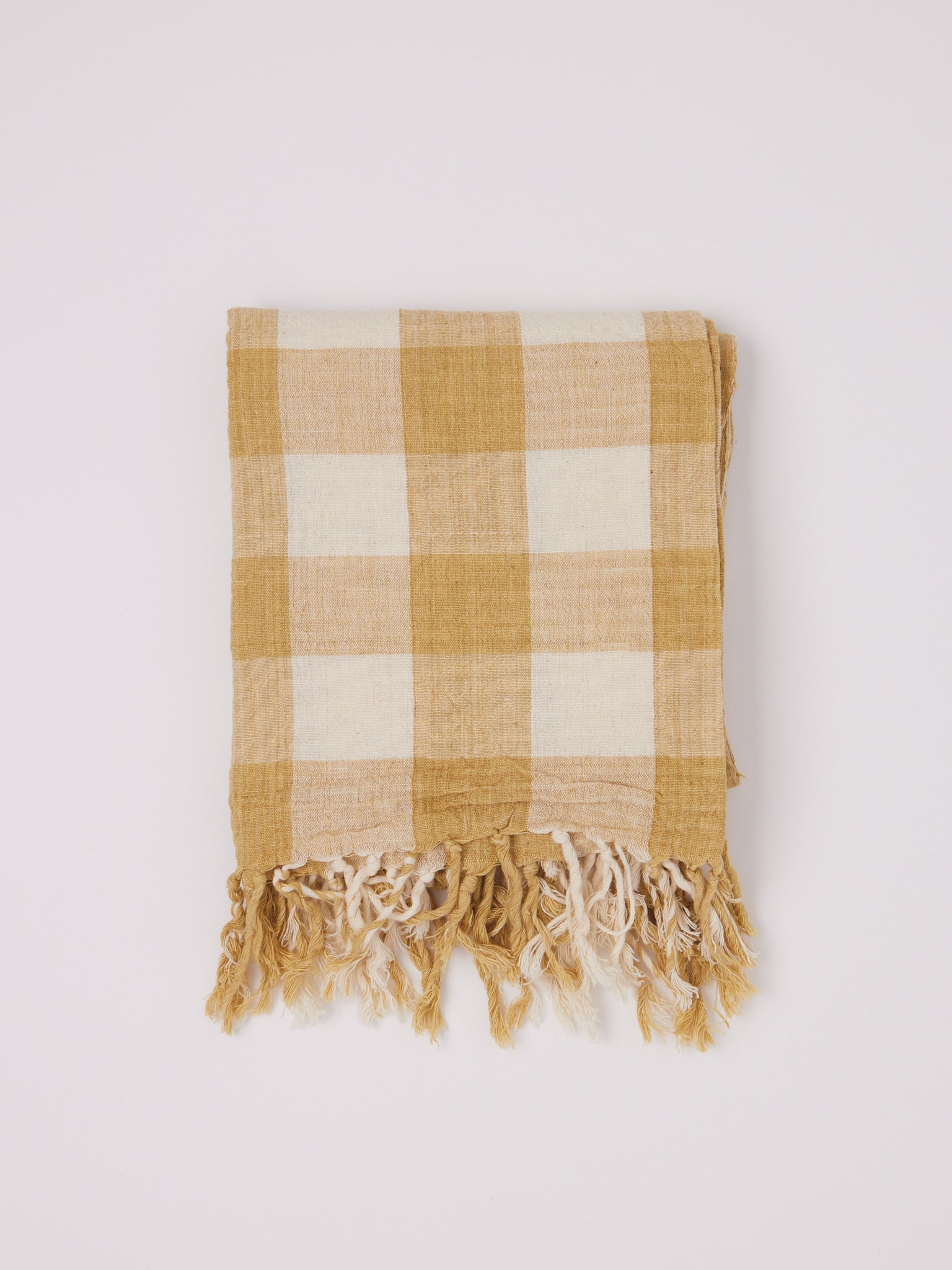 Auntie Oti Checkered Kitchen Towel Gold, curated by Shop Sommer in San Francisco.