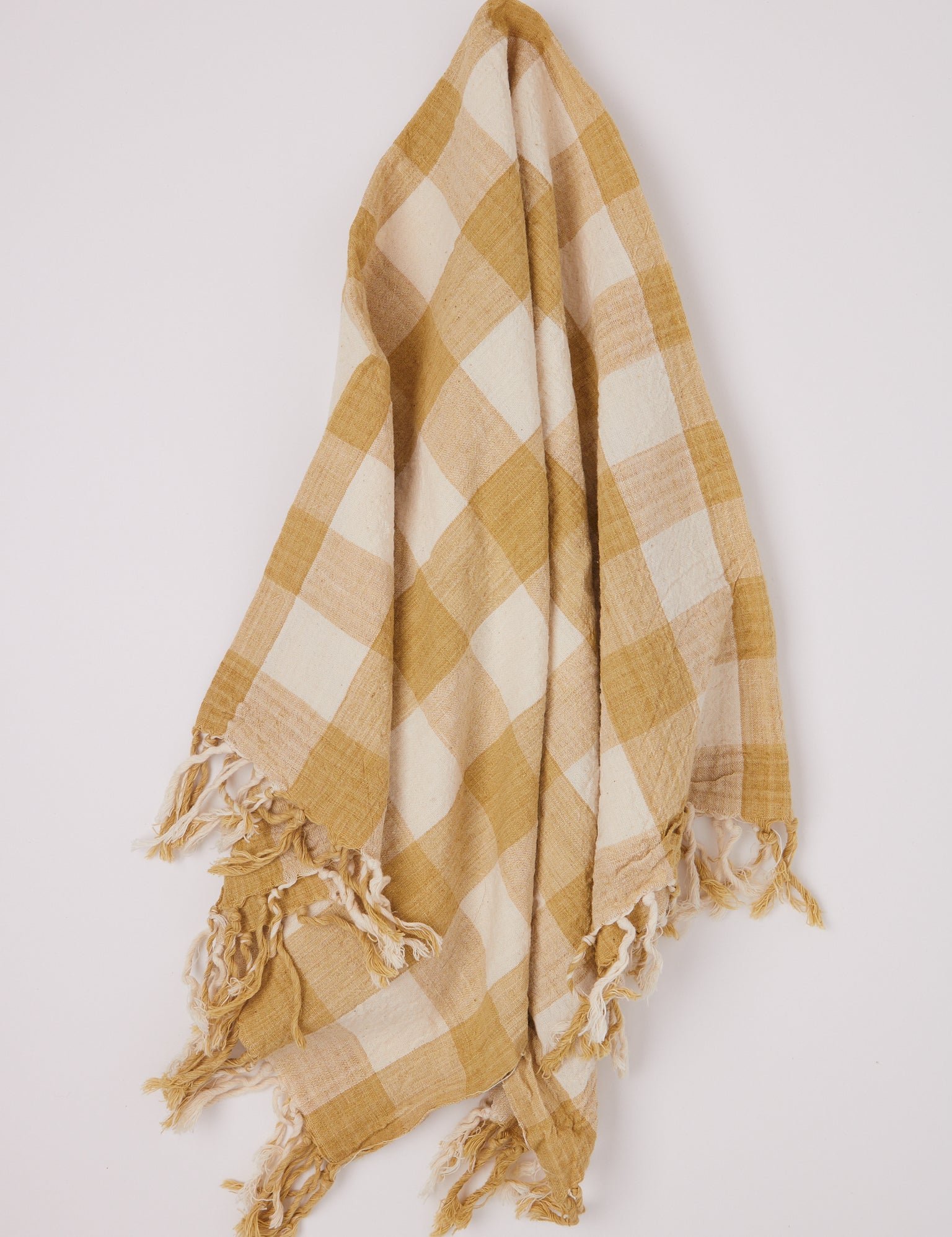 Auntie Oti Checkered Kitchen Towel Gold, curated by Shop Sommer in San Francisco.