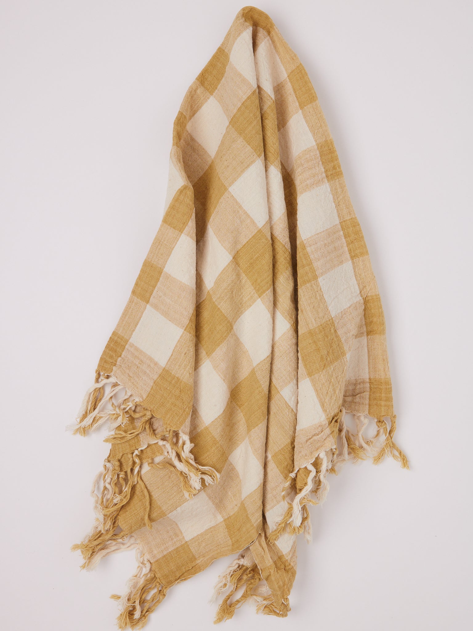 Auntie Oti Checkered Kitchen Towel Gold, curated by Shop Sommer in San Francisco.
