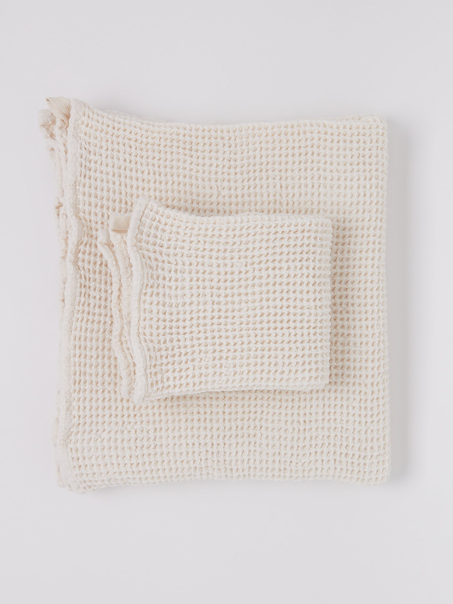 Auntie Oti Organic Waffle Bath & Hand Towel, curated by Shop Sommer in San Francisco.