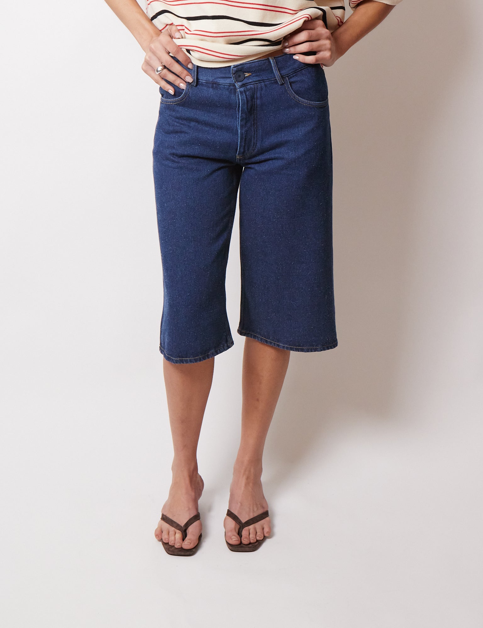 Baserange Grass Shorts Indigo Blue, curated by Shop Sommer in San Francisco.