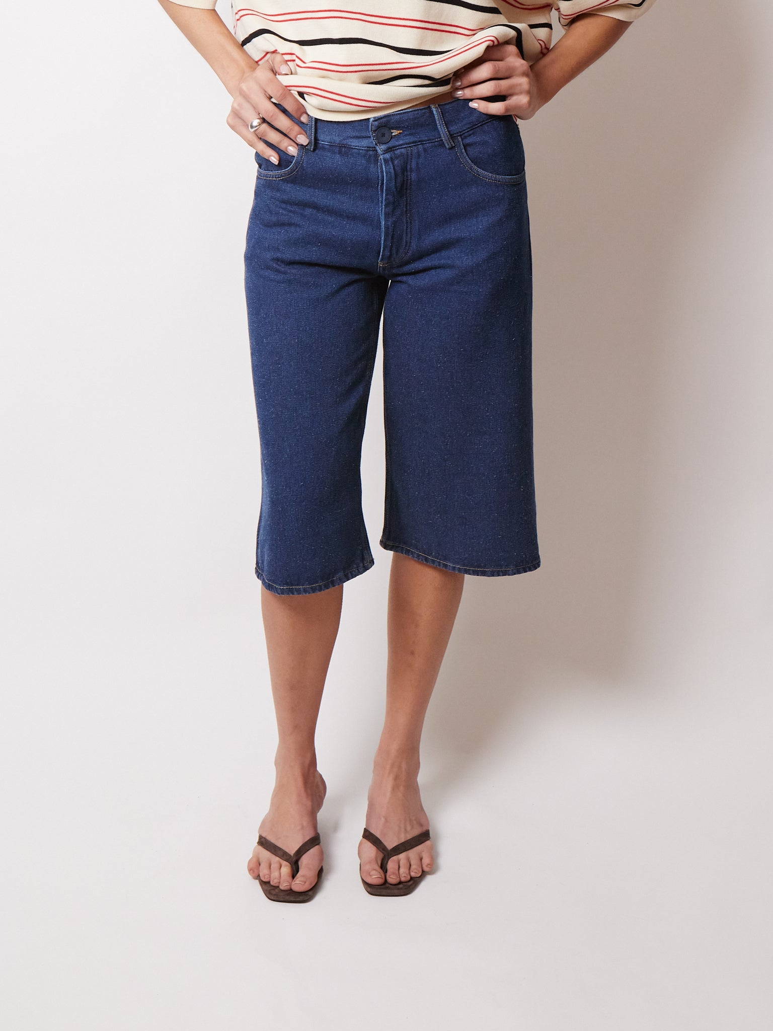 Baserange Grass Shorts Indigo Blue, curated by Shop Sommer in San Francisco.