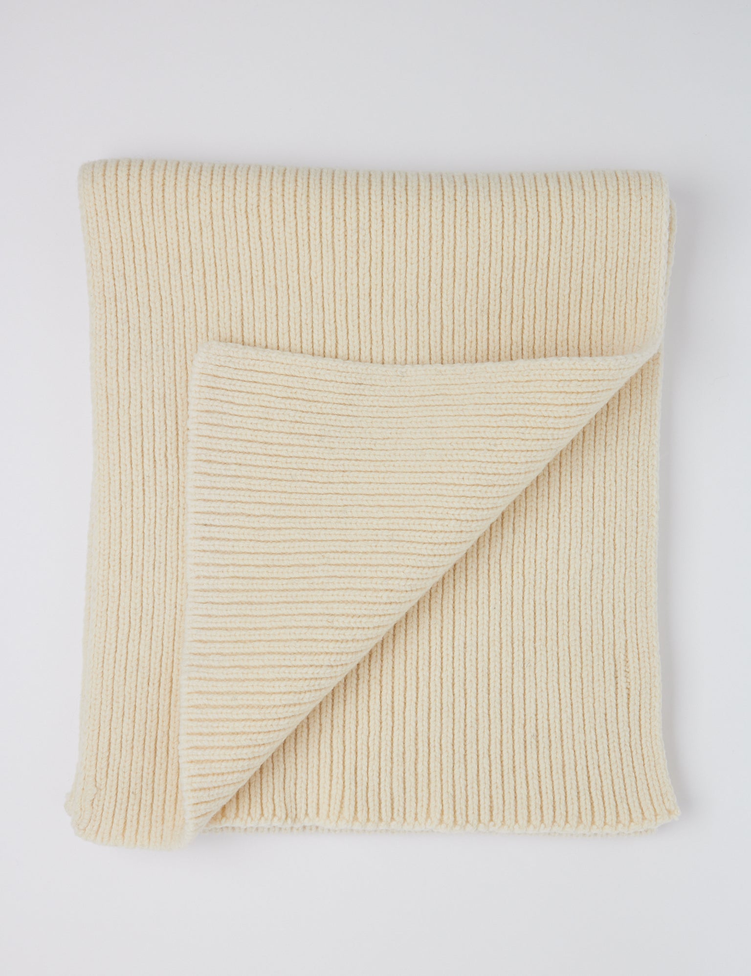 Baserange Mea Ribbed Scarf Chaume Sand, curated by Shop Sommer in San Francisco