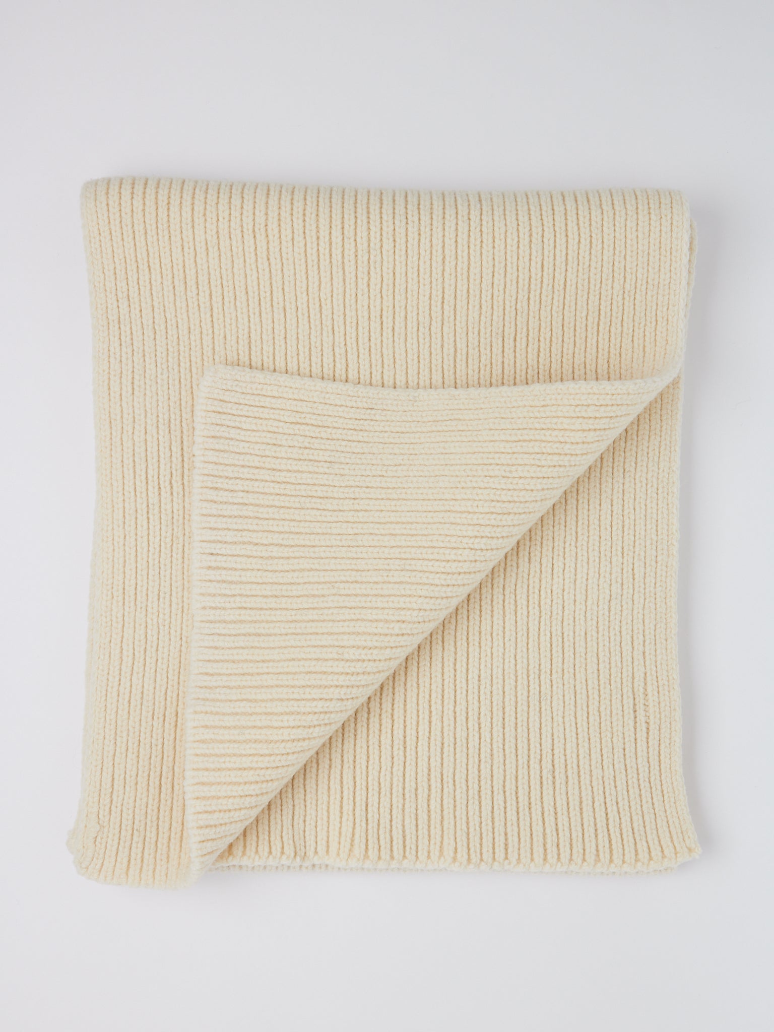 Baserange Mea Ribbed Scarf Chaume Sand, curated by Shop Sommer in San Francisco