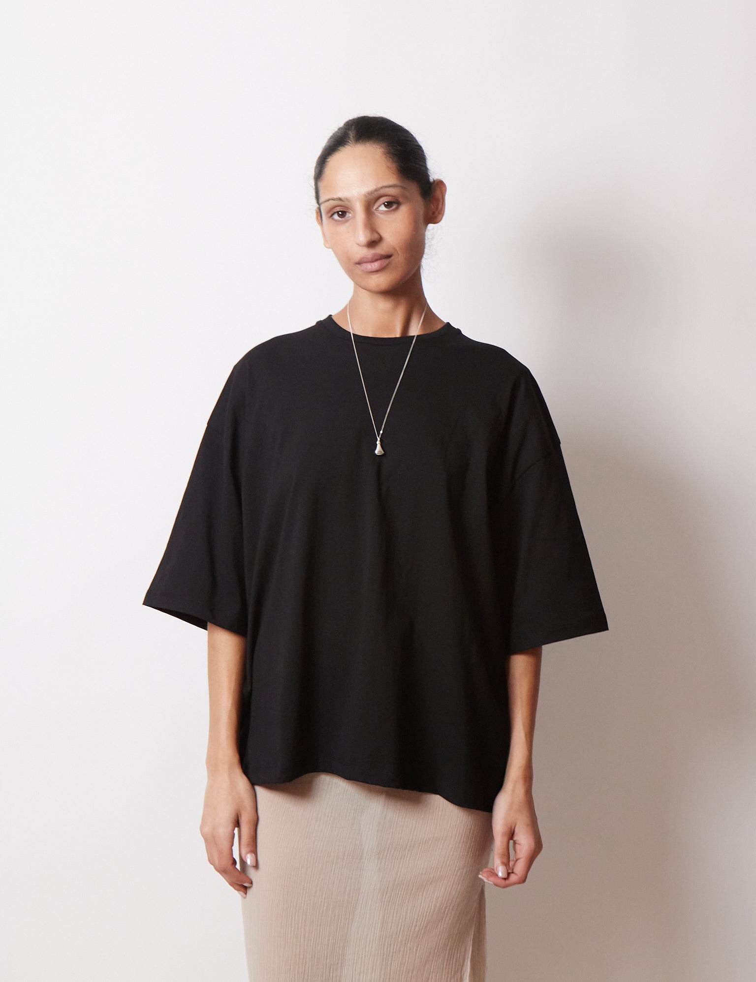 Baserange Pin Tee Shirt Black, curated by Shop Sommer in San Francisco.