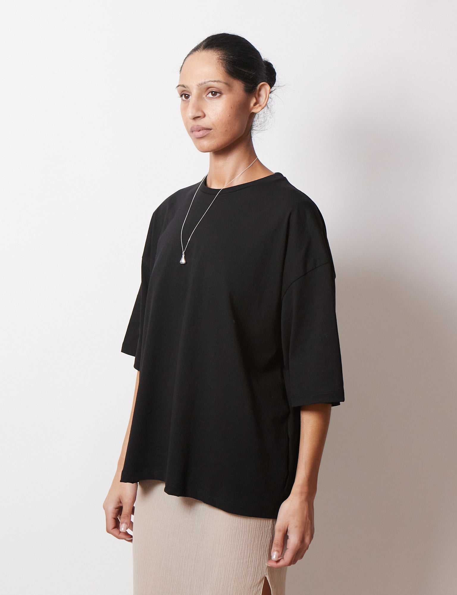 Baserange Pin Tee Shirt Black, curated by Shop Sommer in San Francisco.