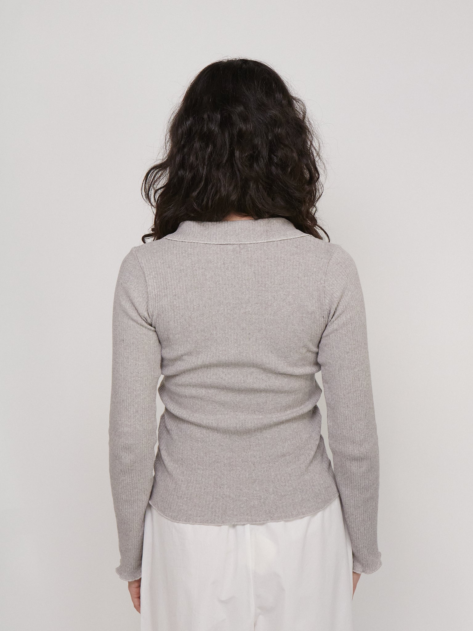 Baserange Dual Long Sleeve Tee Grey Melange, curated by Shop Sommer in San Francisco.