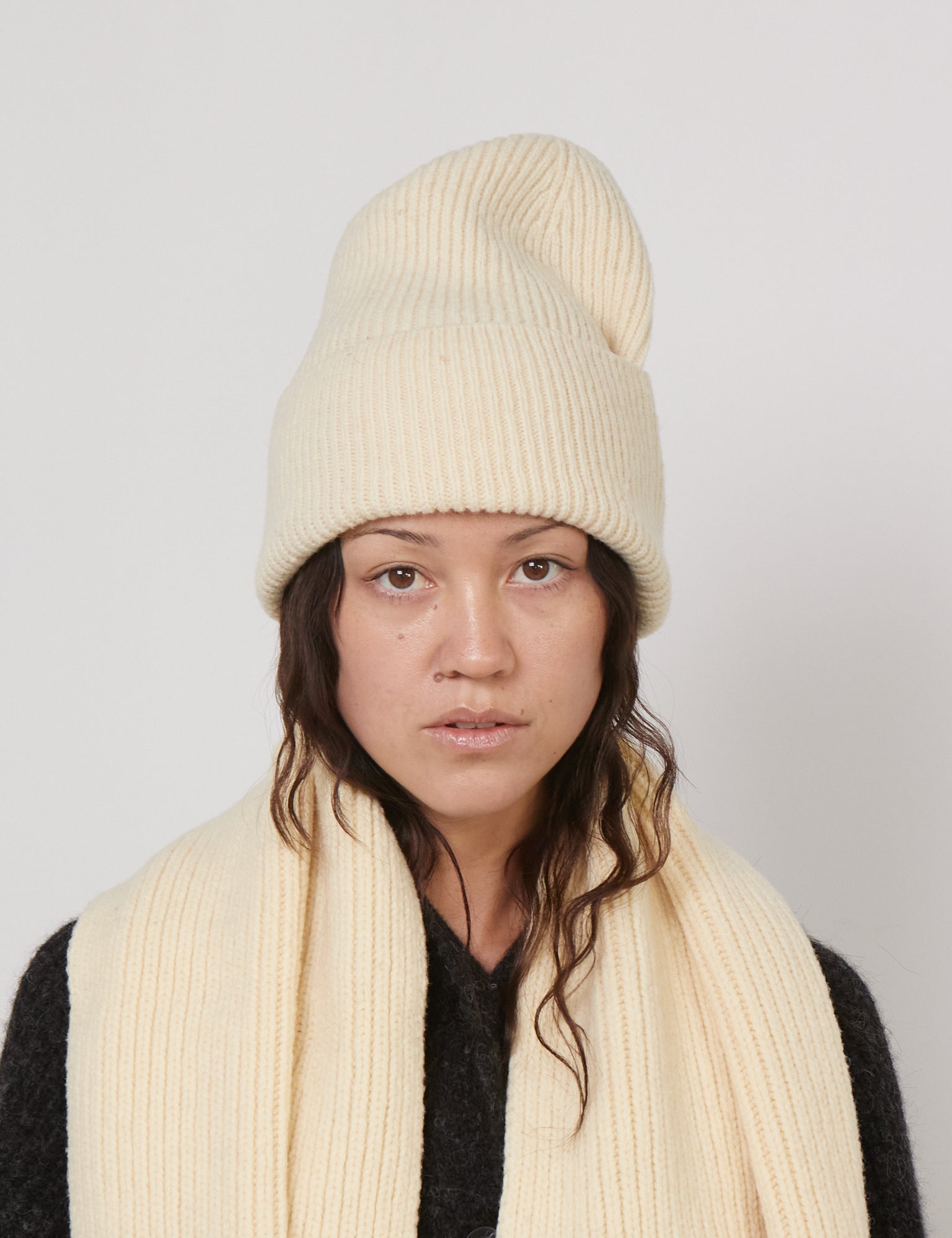 Baserange Mea Beanie in Chaume Sand, curated by Shop Sommer in San Francisco. 