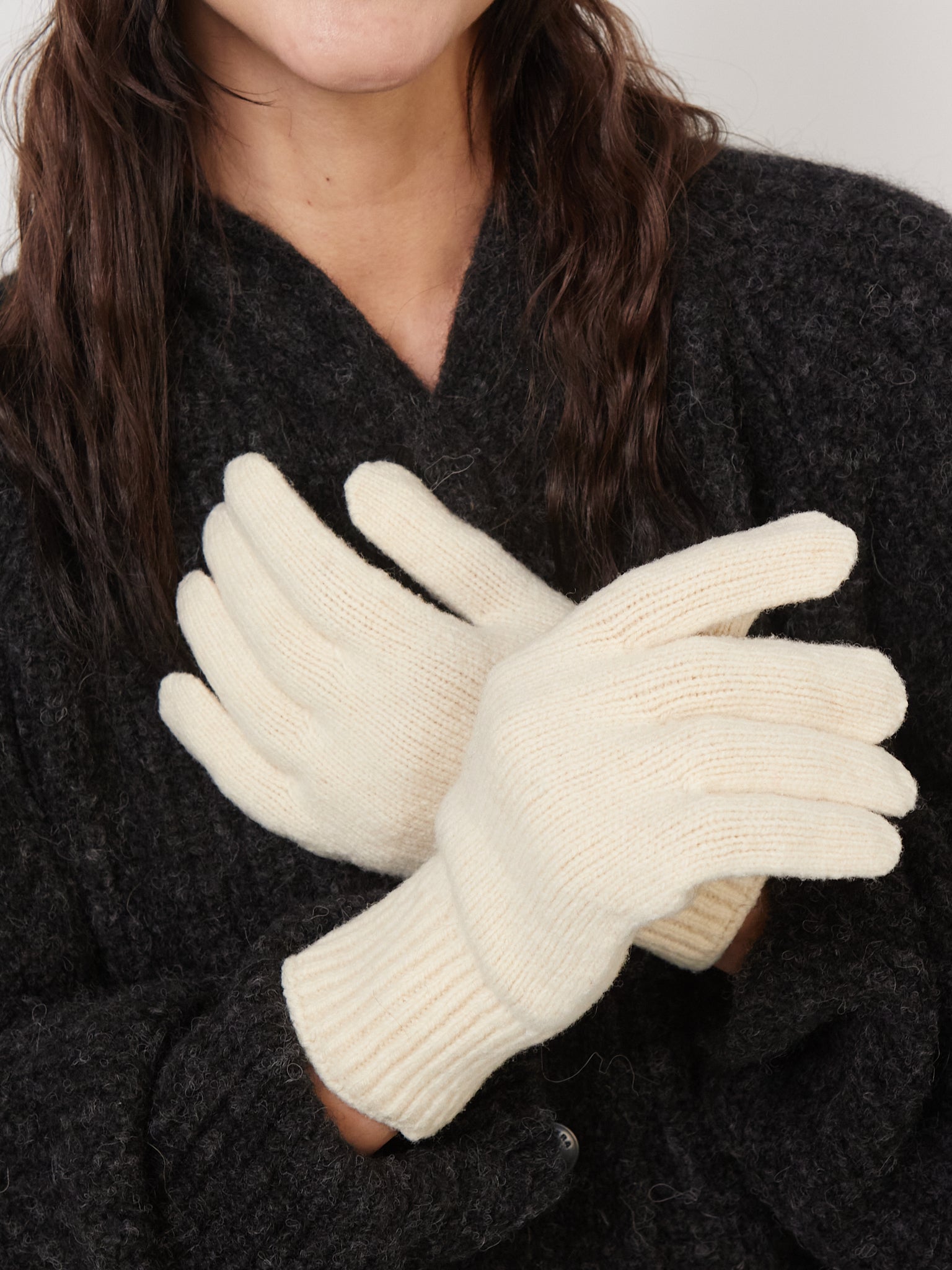 Baserange Ribbed Gloves in Chaume Sand, curated by Shop Sommer in San Francisco