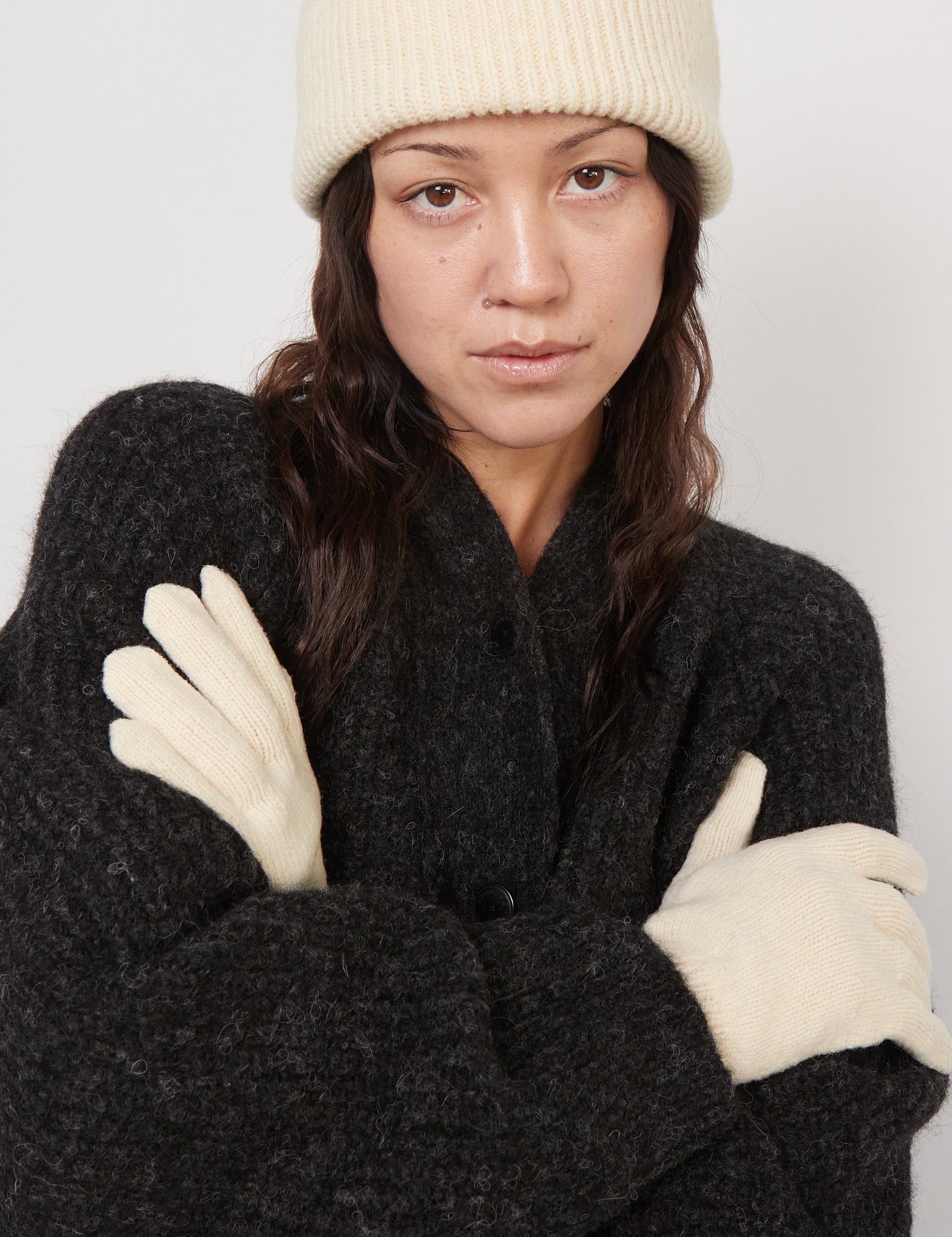 Baserange Ribbed Gloves in Chaume Sand, curated by Shop Sommer in San Francisco