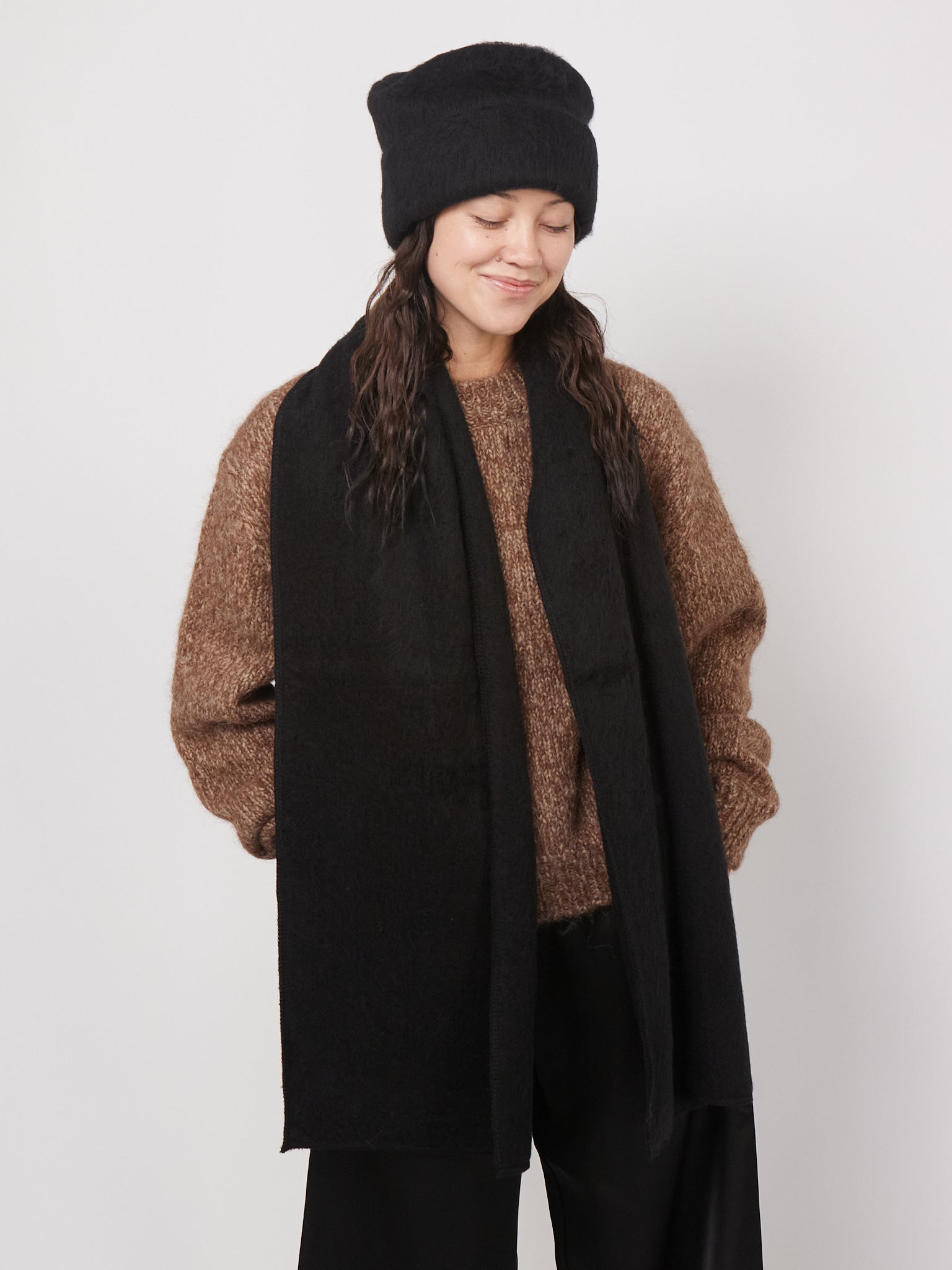Baserange Ser Scarf Black, curated by Shop Sommer in San Francisco.