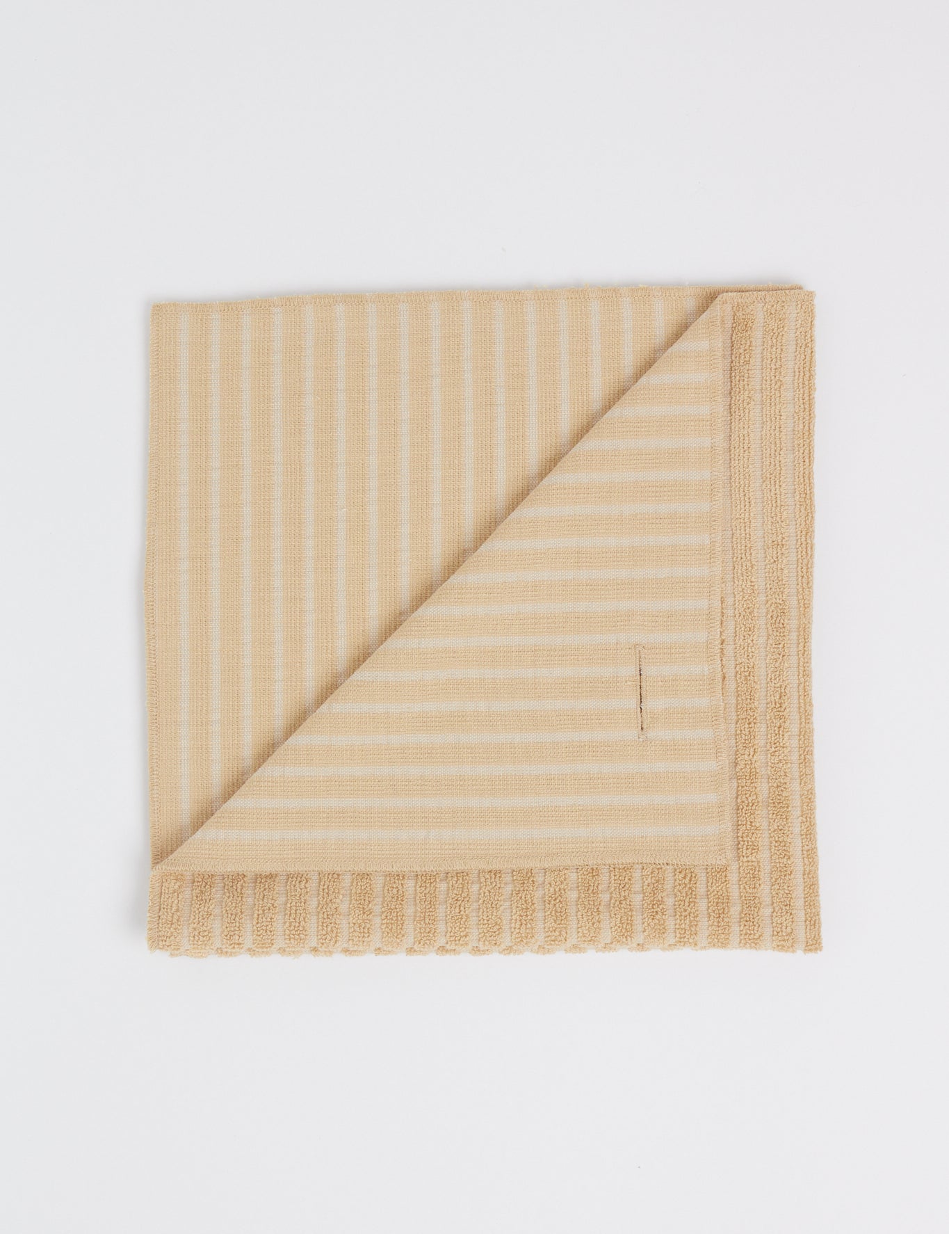 Baserange Terry Hand Towel Ecru Stripes, curated by Shop Sommer in San Francisco.