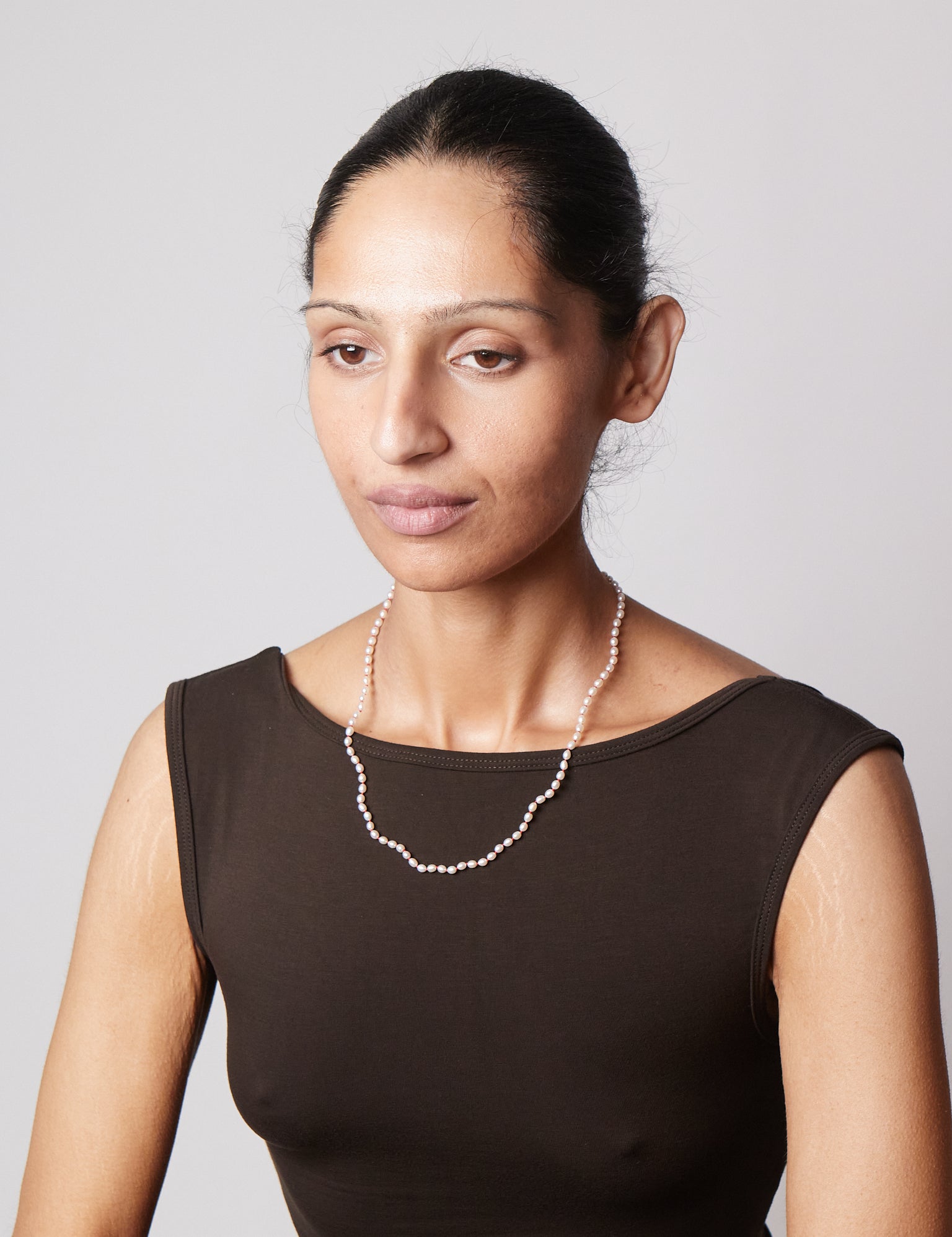 Pearl Red Silk Necklace by Béatrice Valenzuela, curated by Shop Sommer in San Francisco.