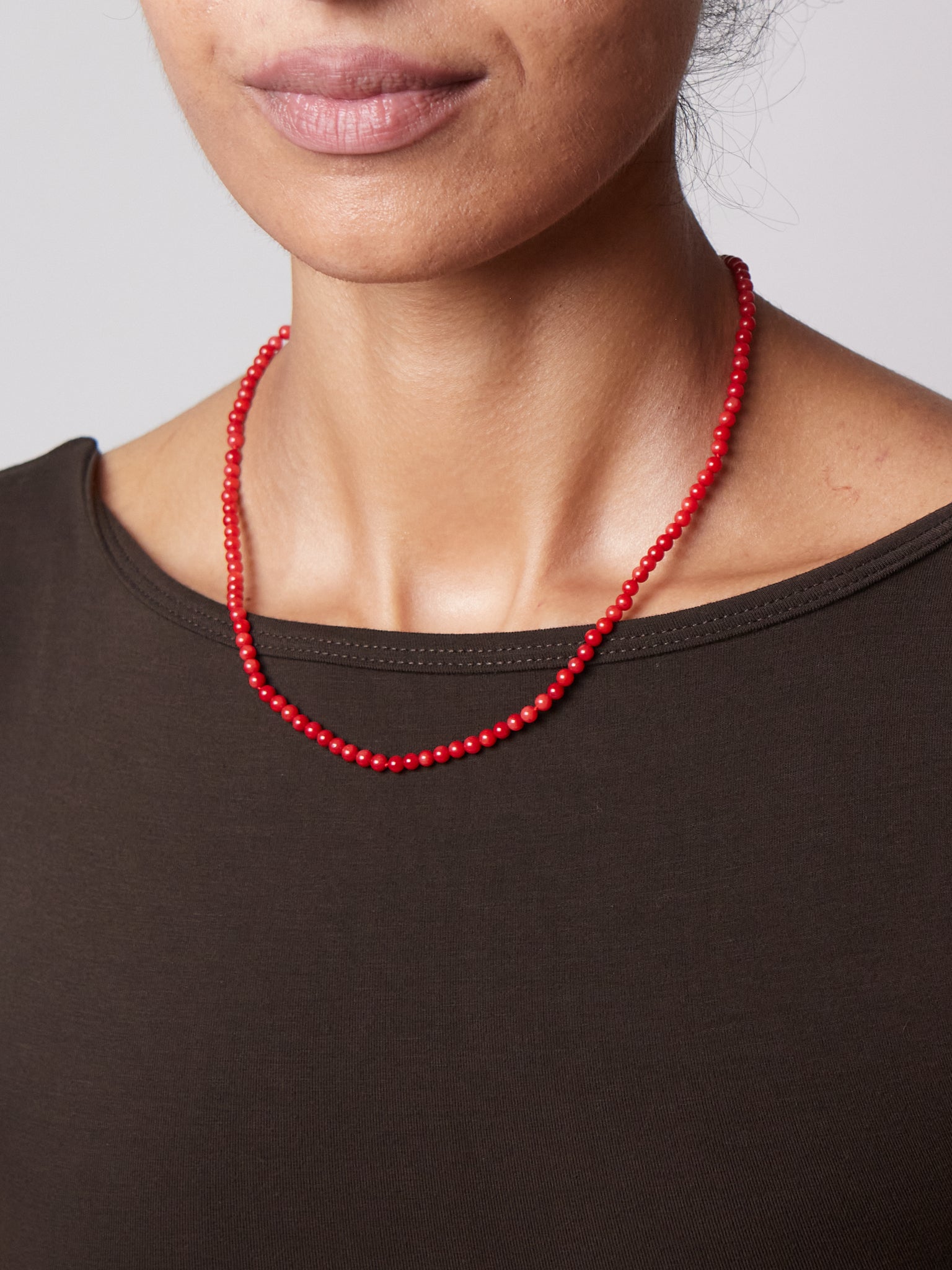 Red Bamboo Coral Necklace