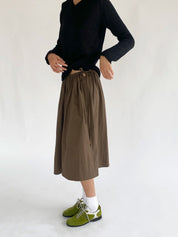 Brooke Callahan Tie Skirt in Brown, curated by Shop Sommer in San Francisco.
