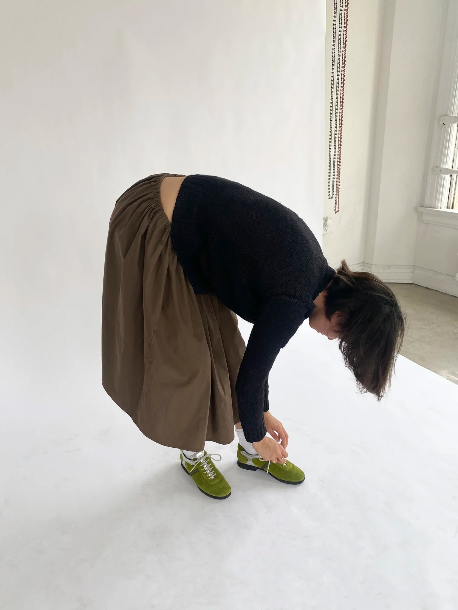 Brooke Callahan Tie Skirt in Brown, curated by Shop Sommer in San Francisco.