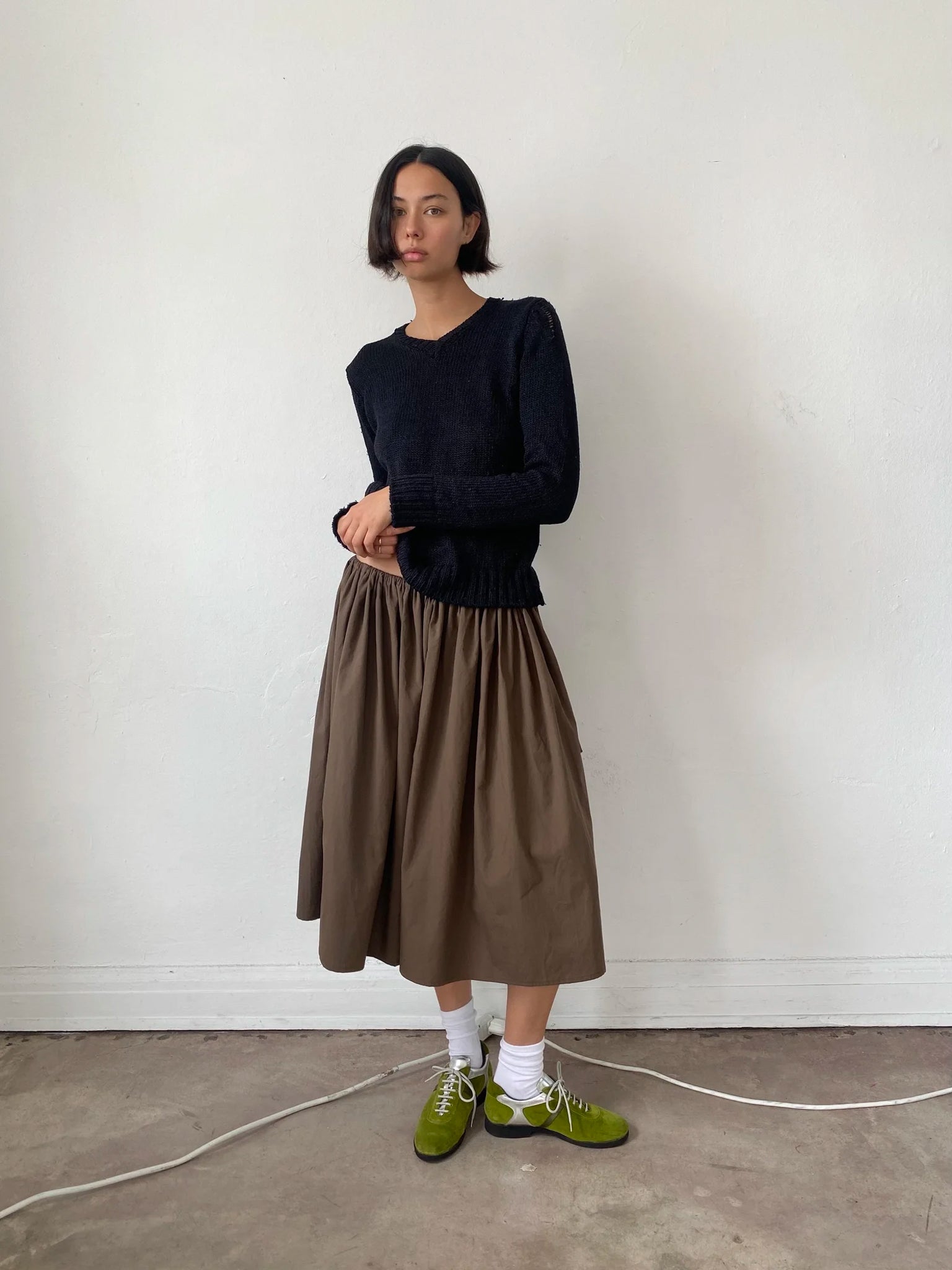 Brooke Callahan Tie Skirt in Brown, curated by Shop Sommer in San Francisco.