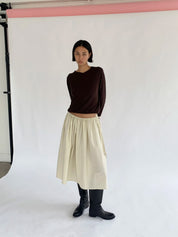 Brooke Callahan Tie Skirt in Rice, curated by Shop Sommer in San Francisco.