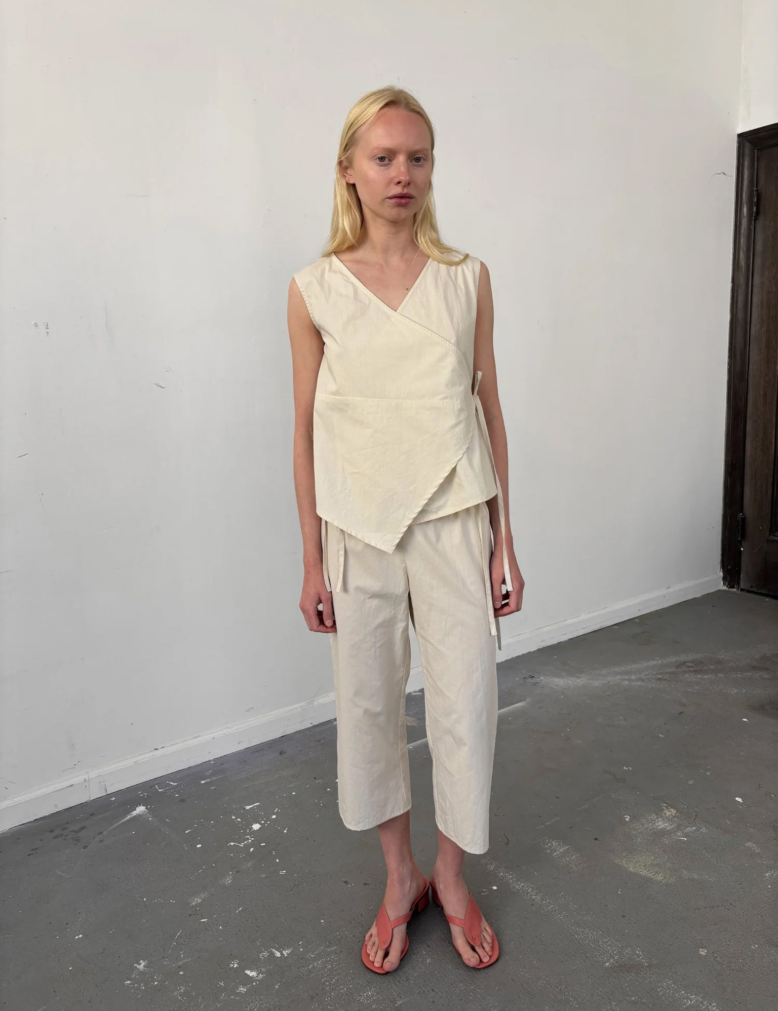 Brooke Callahan Wrap Top in Rice, curated by Shop Sommer in San Francisco.
