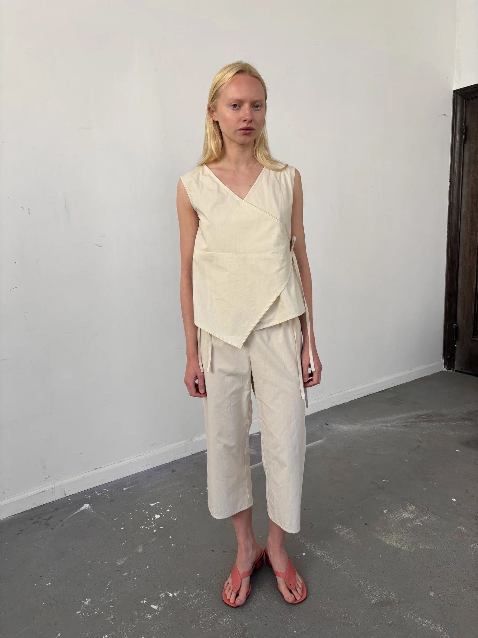 Brooke Callahan Wrap Top in Rice, curated by Shop Sommer in San Francisco.