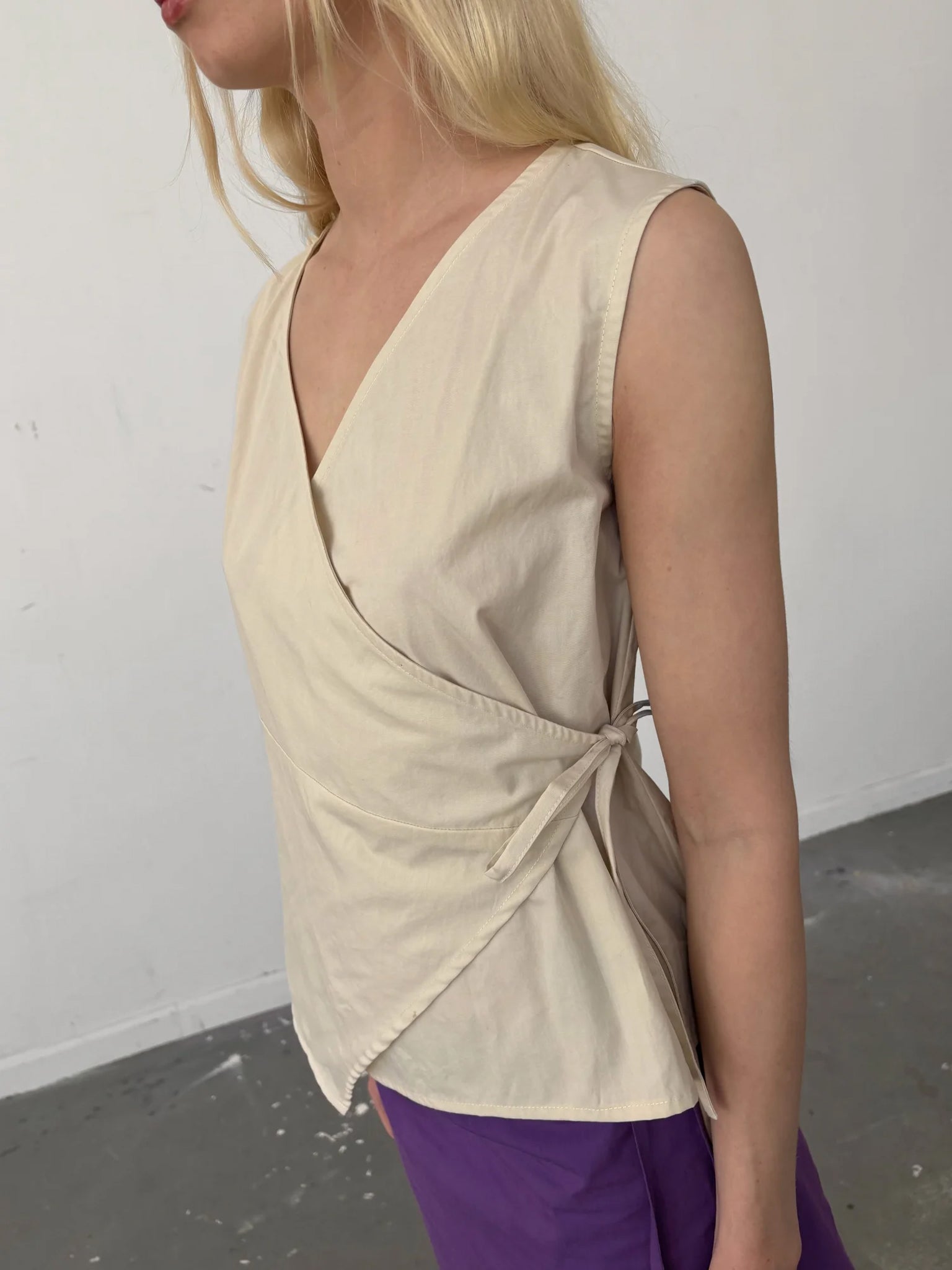 Brooke Callahan Wrap Top in Rice, curated by Shop Sommer in San Francisco.