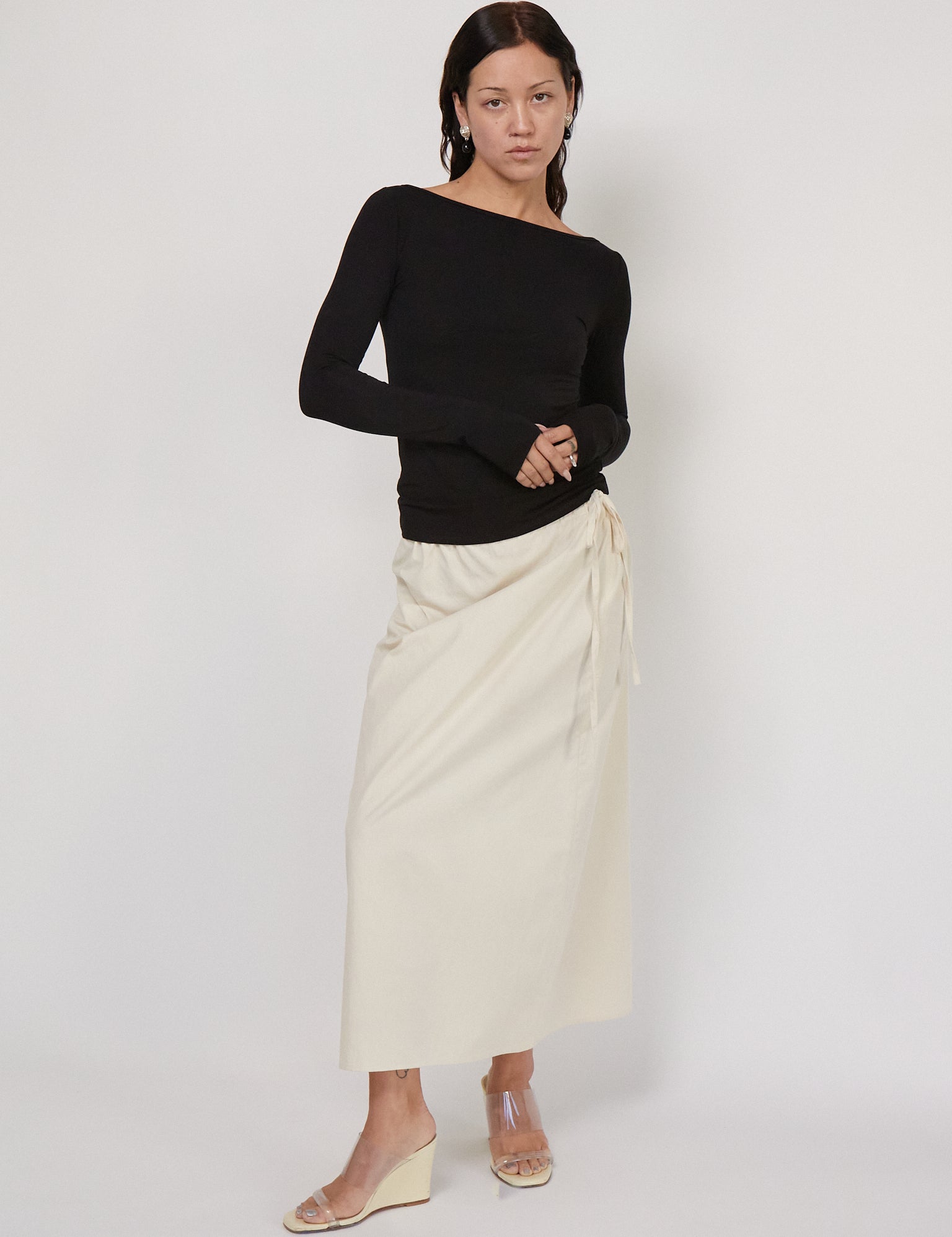 Brooke Callahan Column Skirt in Rice, curated by Shop Sommer in San Francisco.