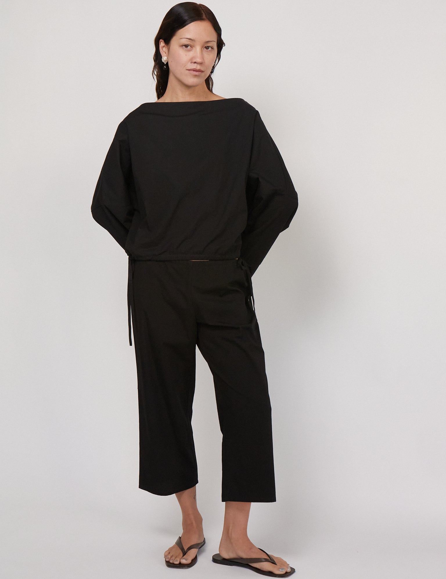 Cuff Top and Tie Capri in Black by Brooke Callahan, curated by Shop Sommer in San Francisco