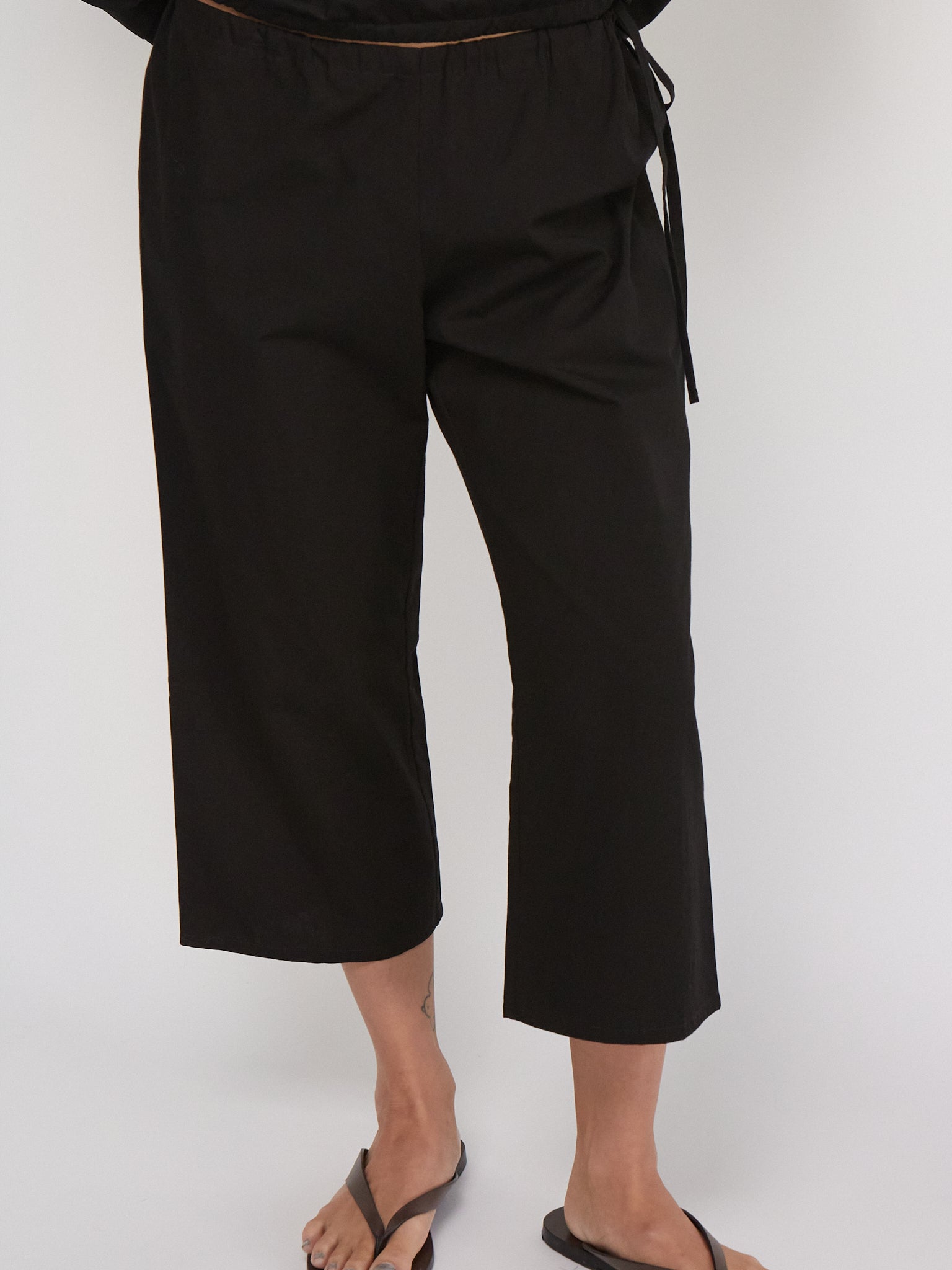 Tie Capri in Black by Brooke Callahan, curated by Shop Sommer in San Francisco