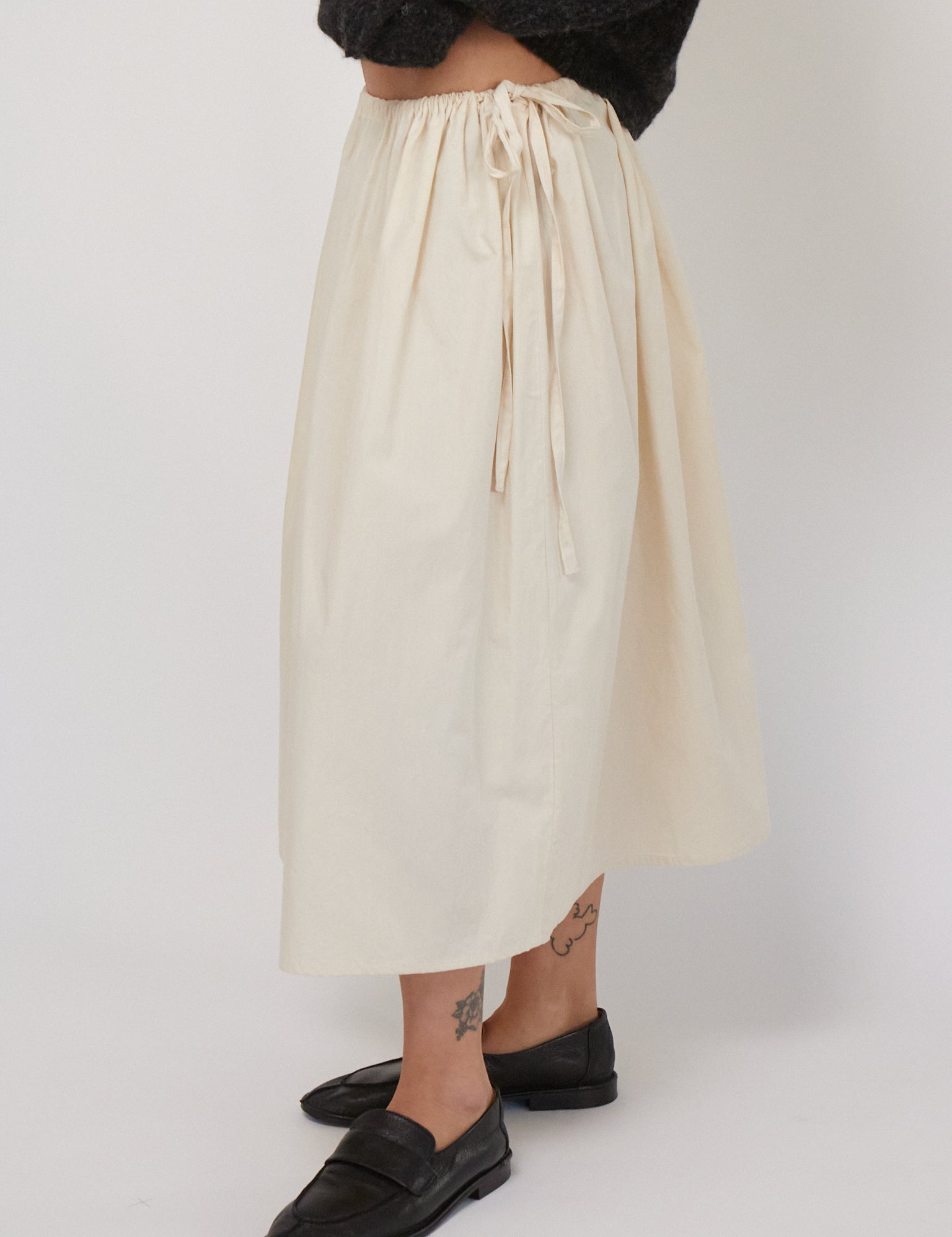 Brooke Callahan Tie Skirt in Rice, curated by Shop Sommer in San Francisco.