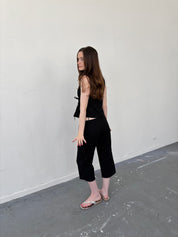 Brooke Callahan Tie Capri in Black, curated by Shop Sommer in San Francisco.