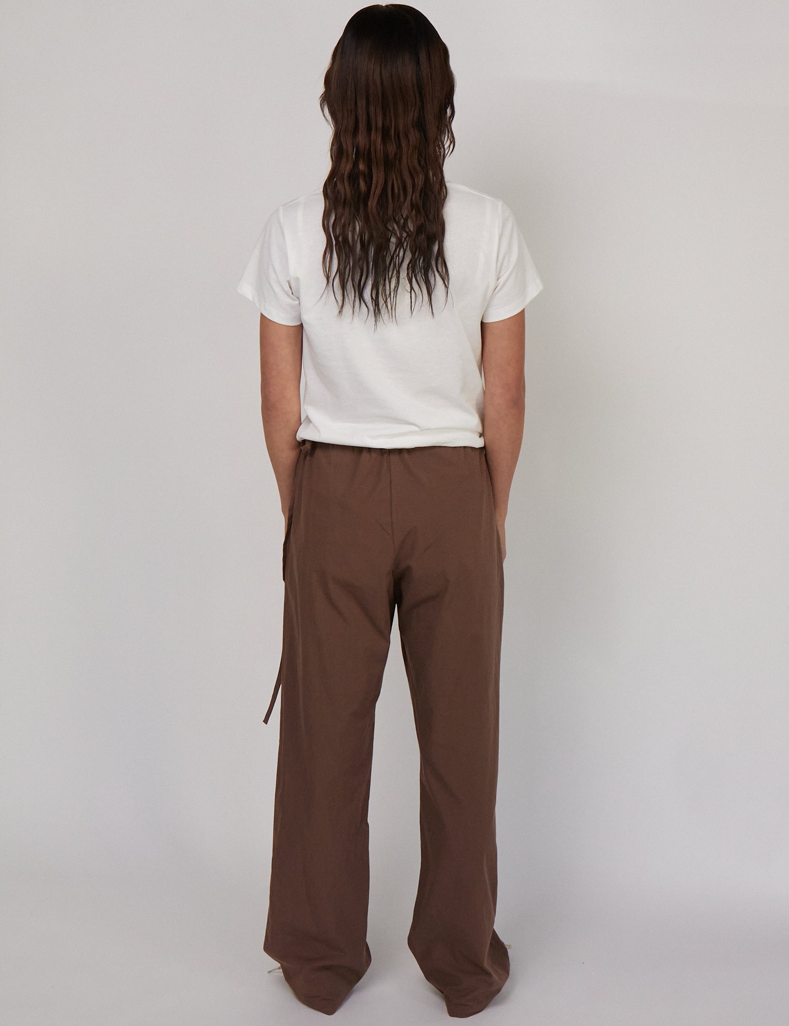 Brooke Callahan Tie Pants in Chocolate, curated by Shop Sommer in San Francisco.