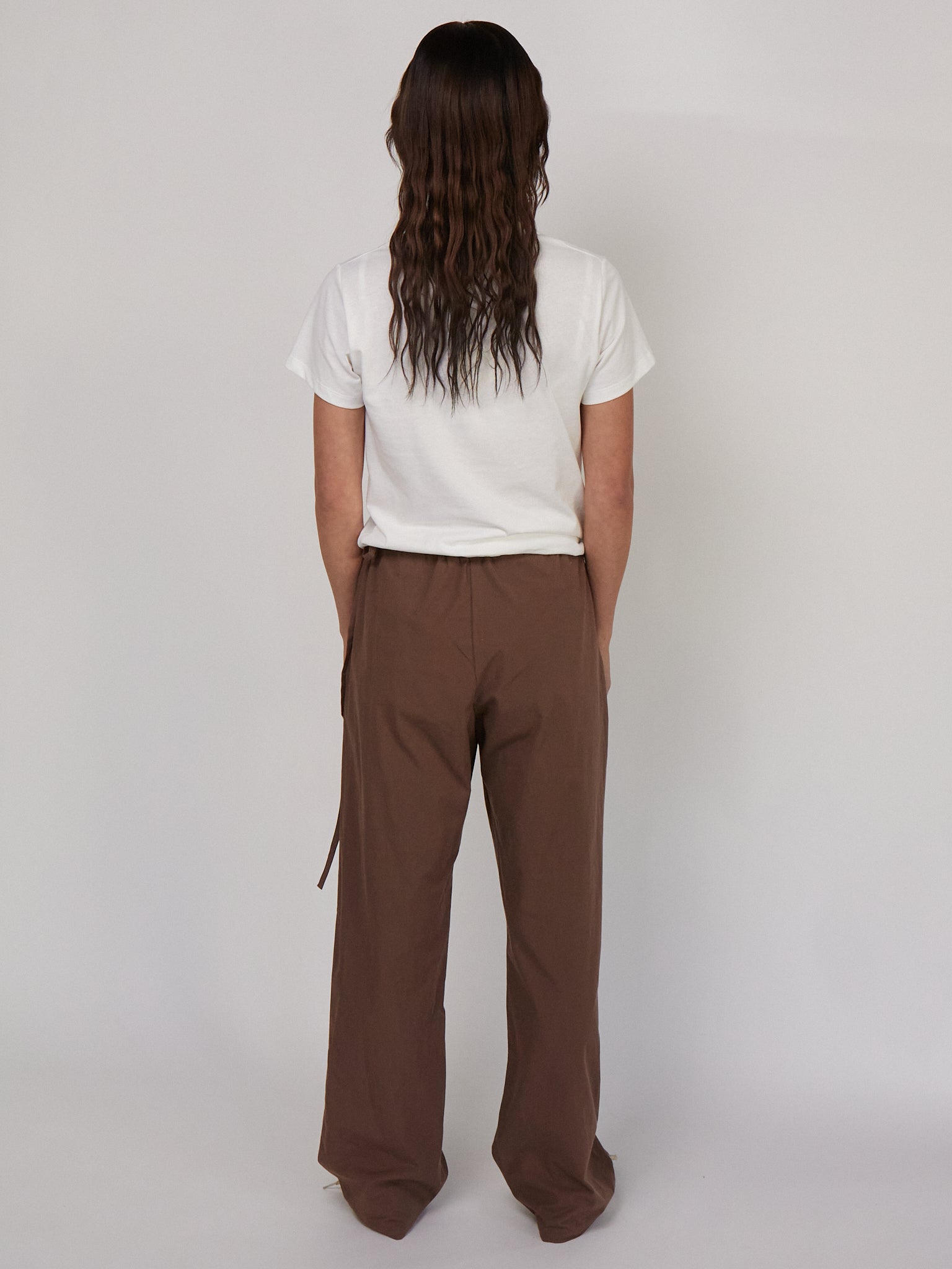 Brooke Callahan Tie Pants in Chocolate, curated by Shop Sommer in San Francisco.
