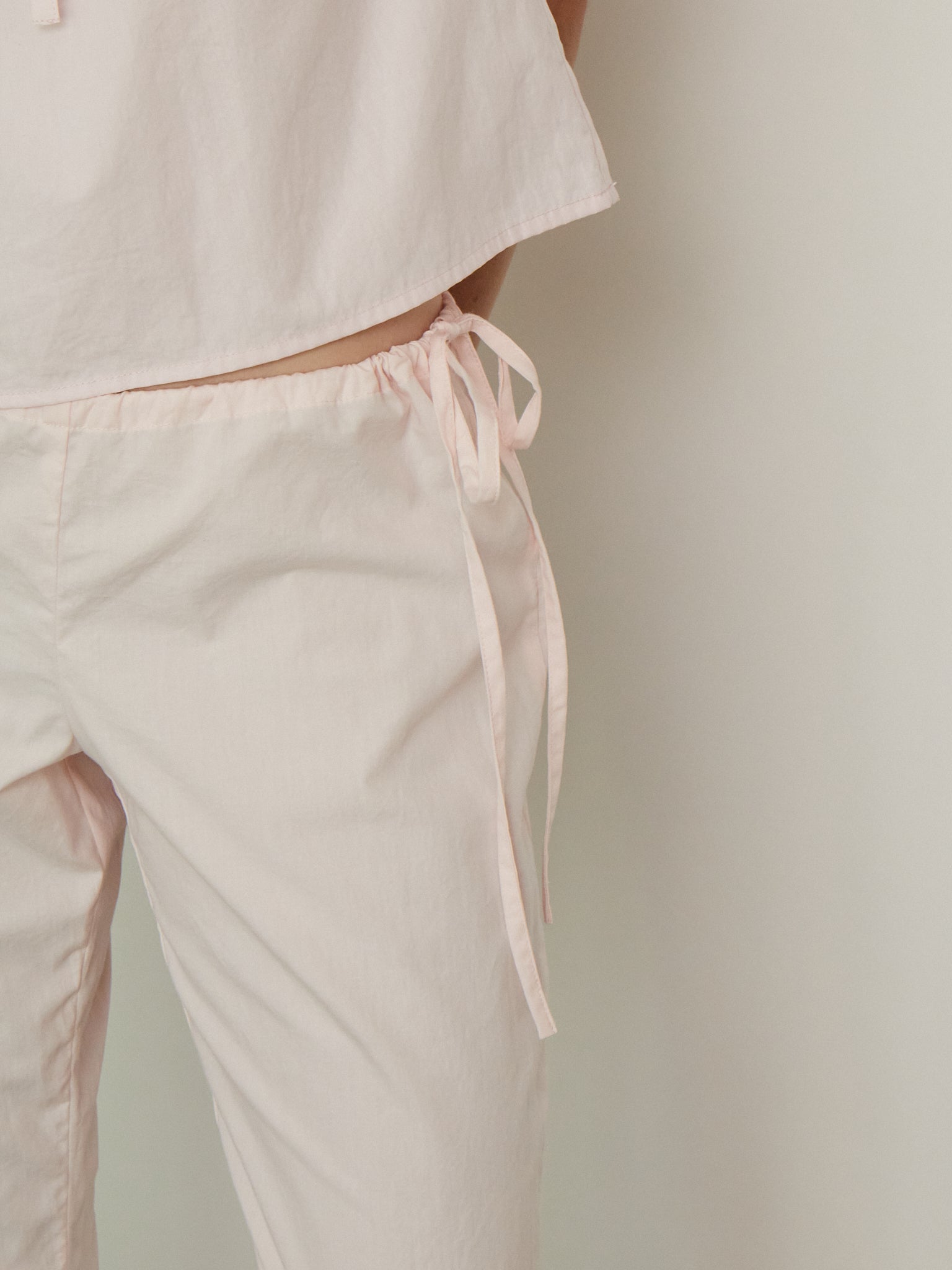 Brooke Callahan Tie Pants in Blush 32", curated by Shop Sommer in San Francisco.