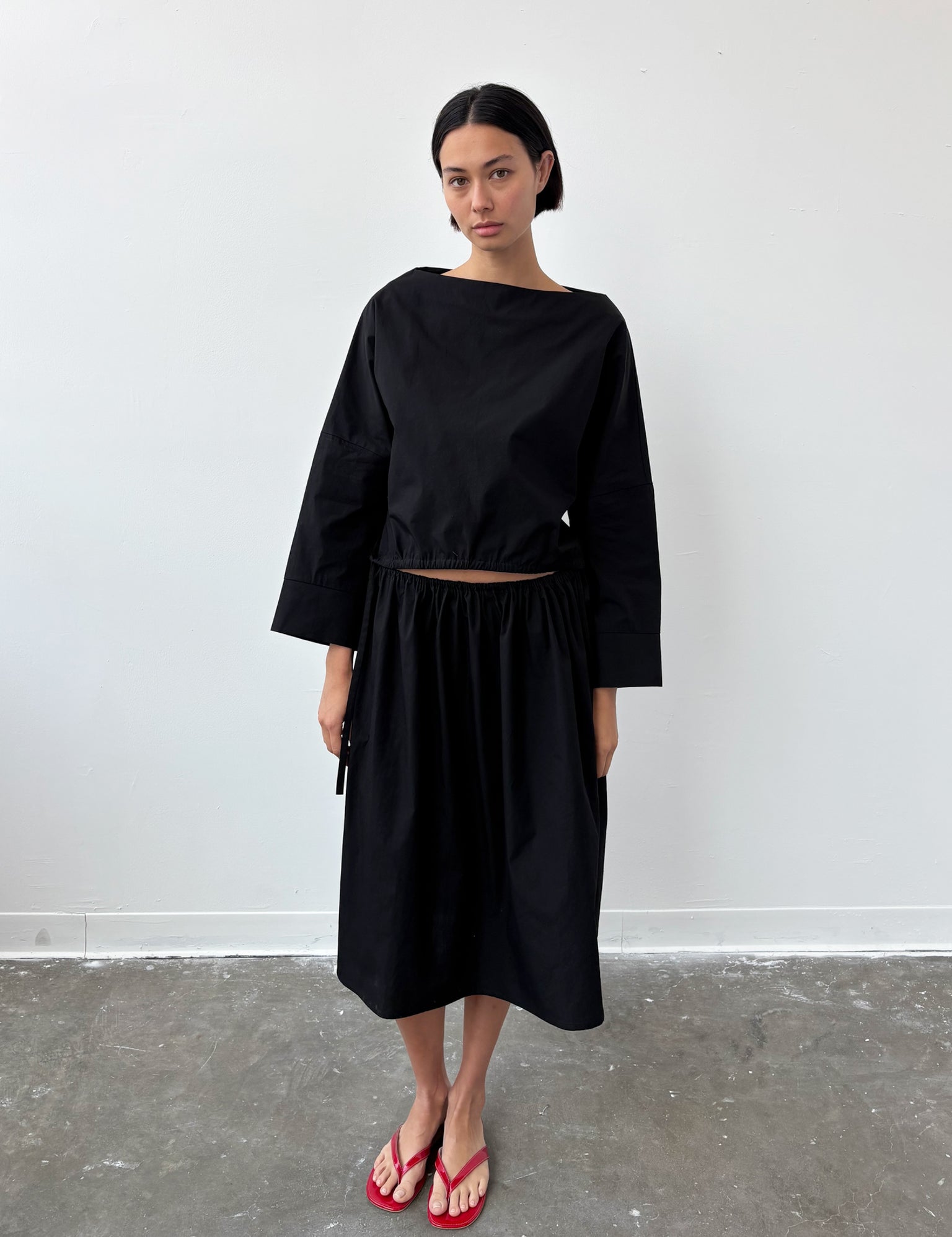 Brooke Callahan Tie Skirt in Black, curated by Shop Sommer in San Francisco.
