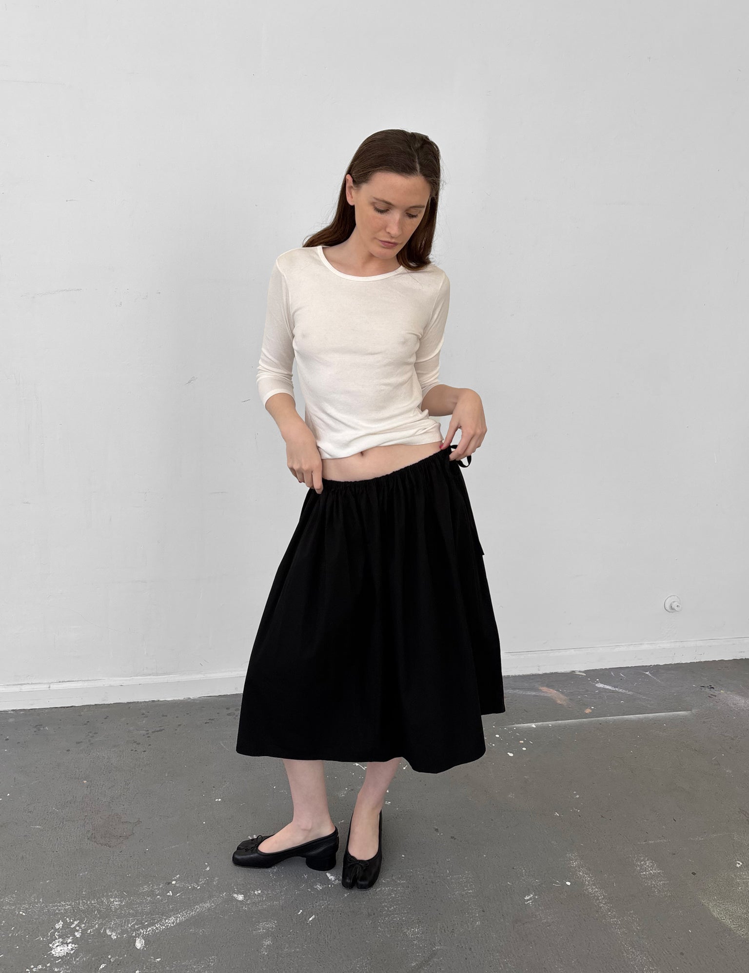 Brooke Callahan Tie Skirt in Black, curated by Shop Sommer in San Francisco.
