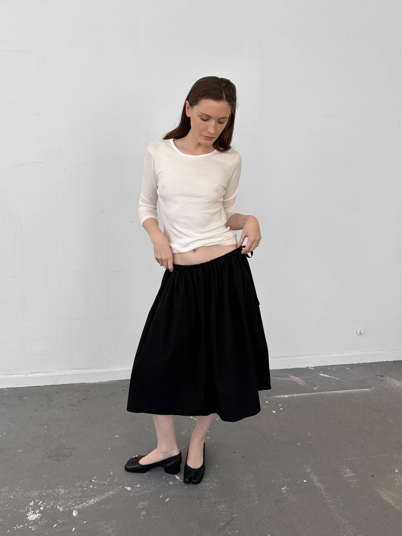 Brooke Callahan Tie Skirt in Black, curated by Shop Sommer in San Francisco.