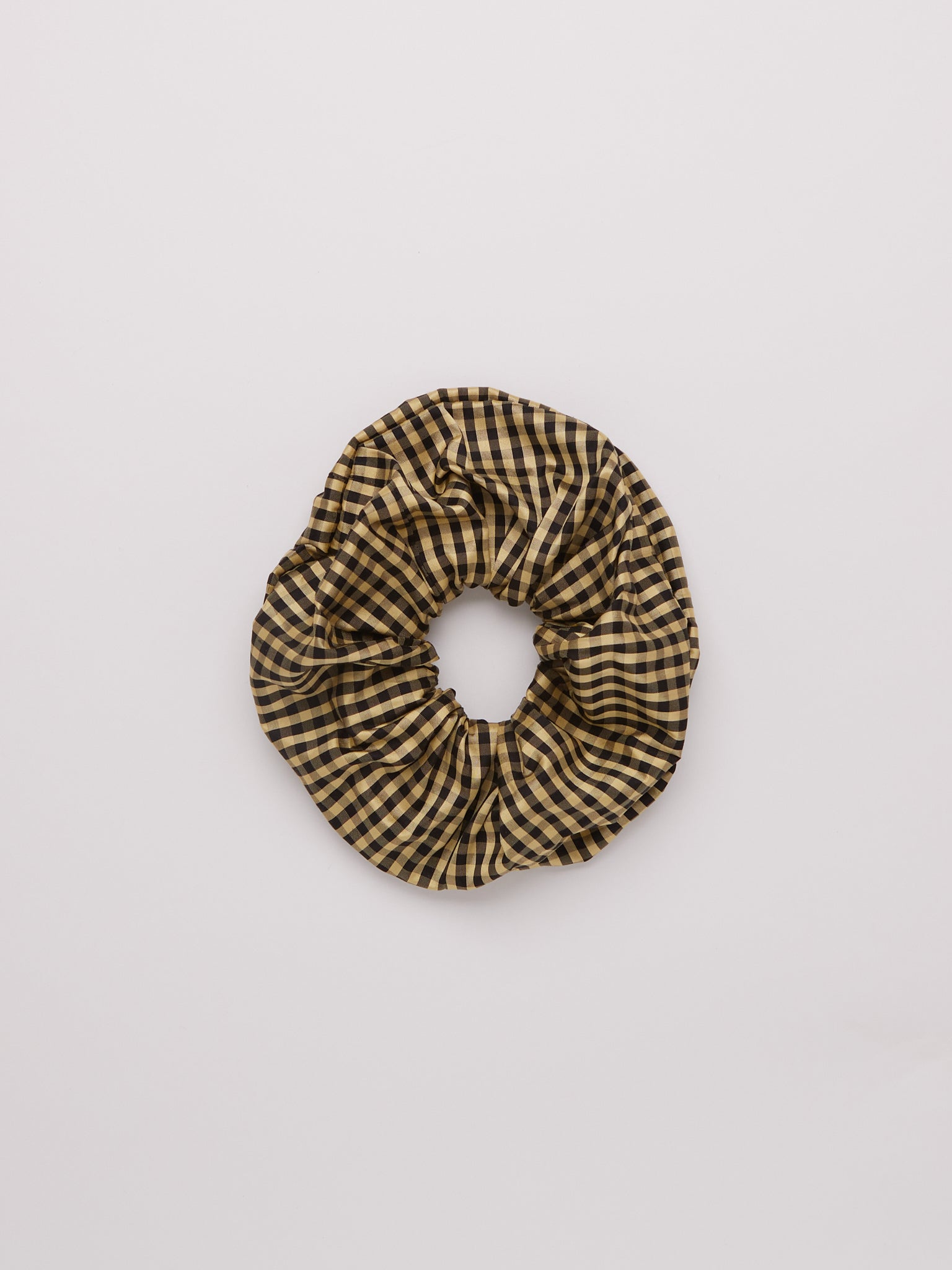 Coming of Age Gingham Silk Taffeta Scrunchie, curated by Shop Sommer in San Francisco.