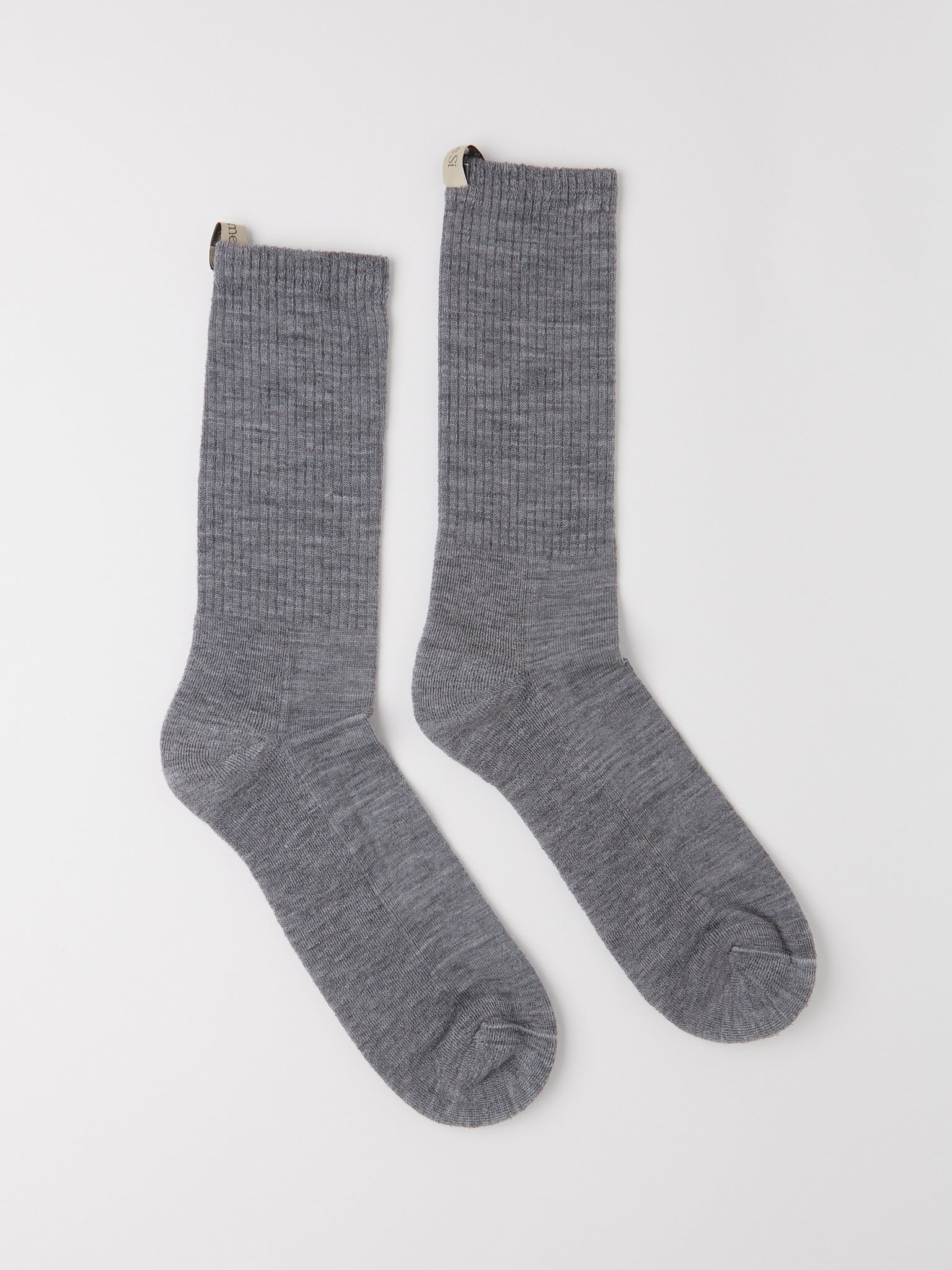 Comme Si Merino Wool Tube Sock Heather Grey, curated by Shop Sommer in San Francisco.