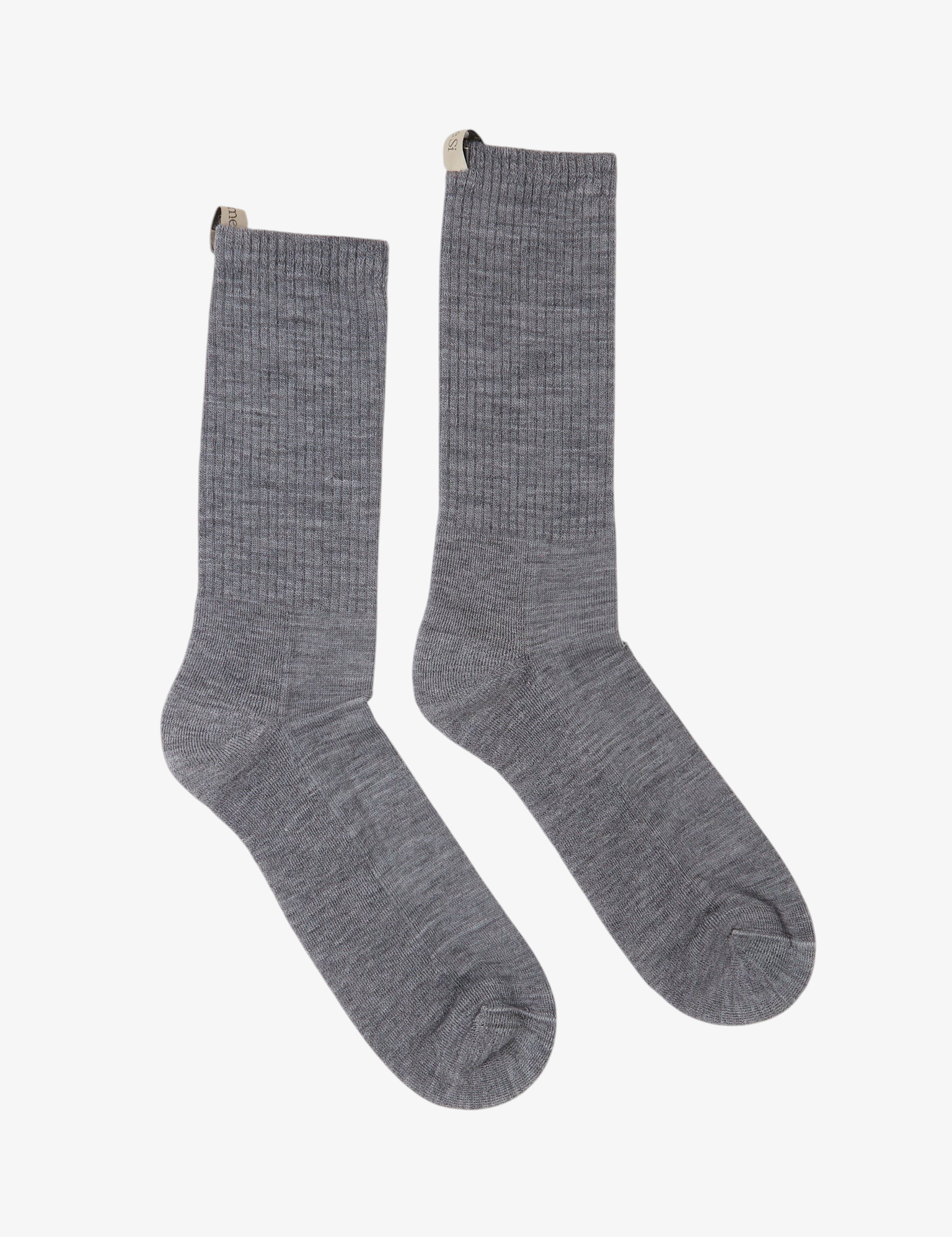 Comme Si Merino Wool Tube Sock Heather Grey, curated by Shop Sommer in San Francisco.