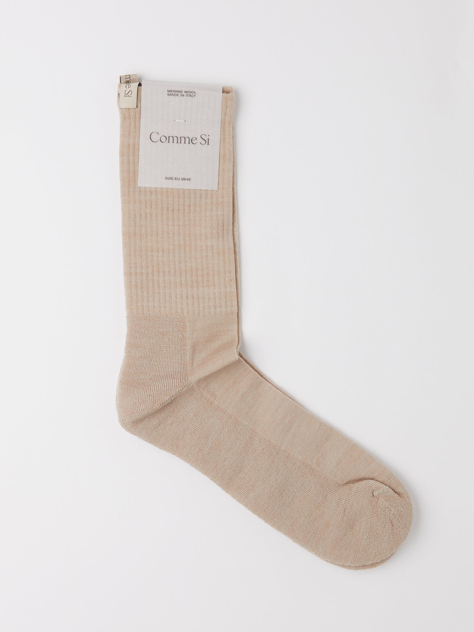 Comme Si Merino Wool Tube Sock Camel, curated by Shop Sommer in San Francisco.