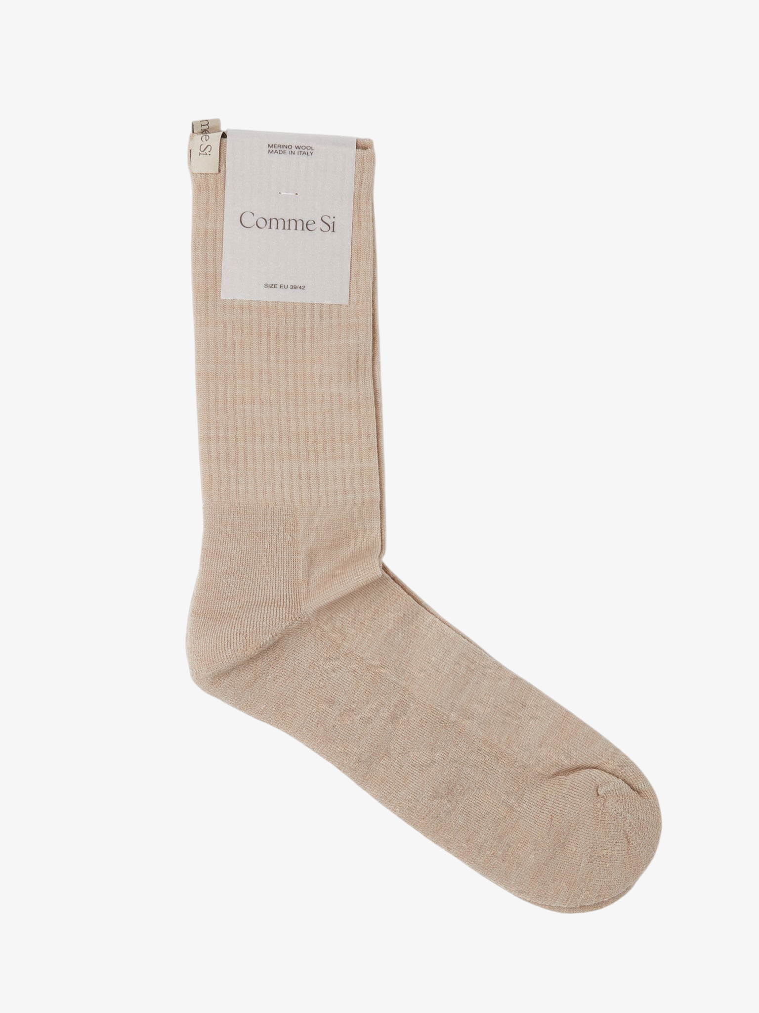 Comme Si Merino Wool Tube Sock Camel, curated by Shop Sommer in San Francisco.