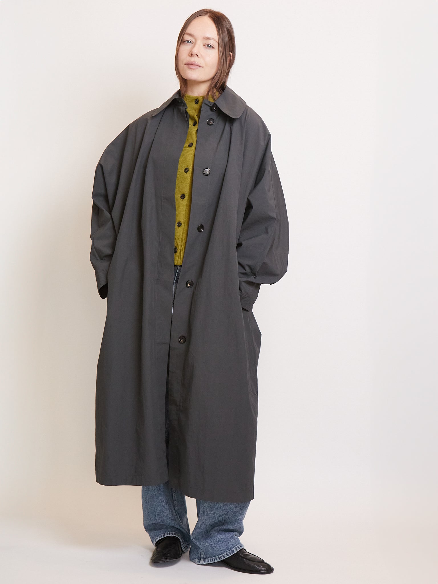 Cordera Batwing Trench Ebony, curated by Shop Sommer in San Francisco.