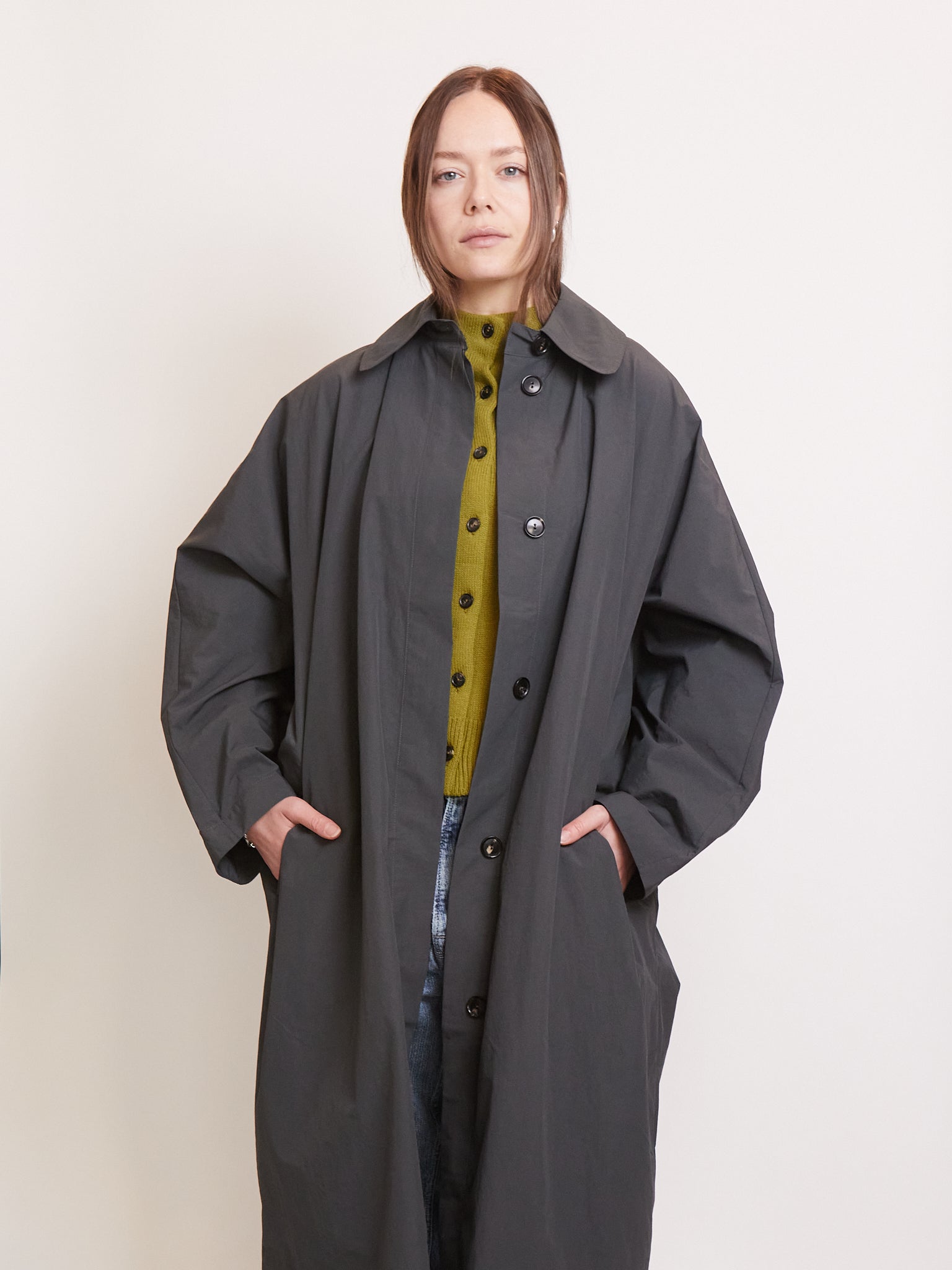 Cordera Batwing Trench Ebony, curated by Shop Sommer in San Francisco.