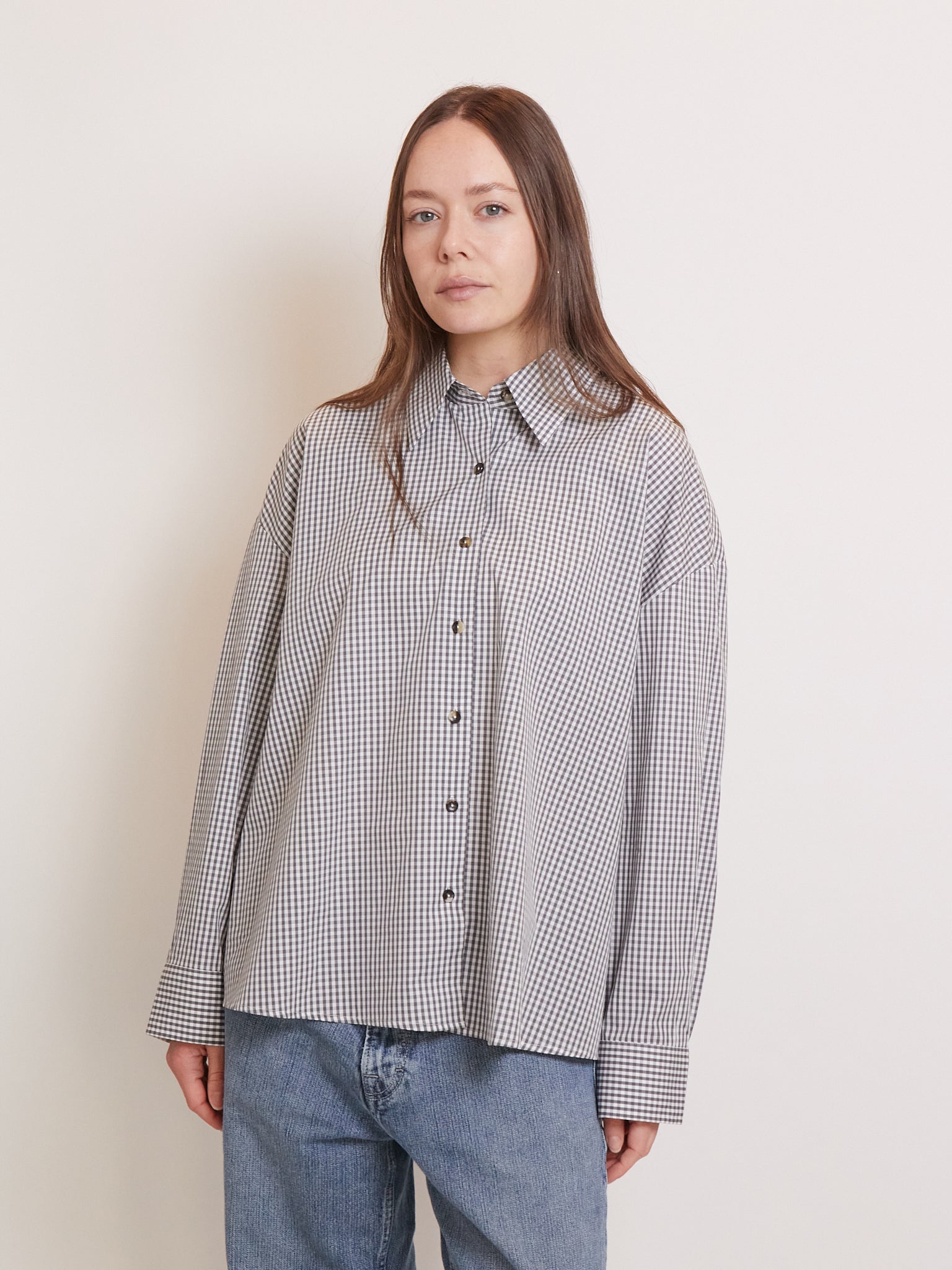 Cordera Oversized Shirt Vichy Grey, curated by Shop Sommer in San Francisco.