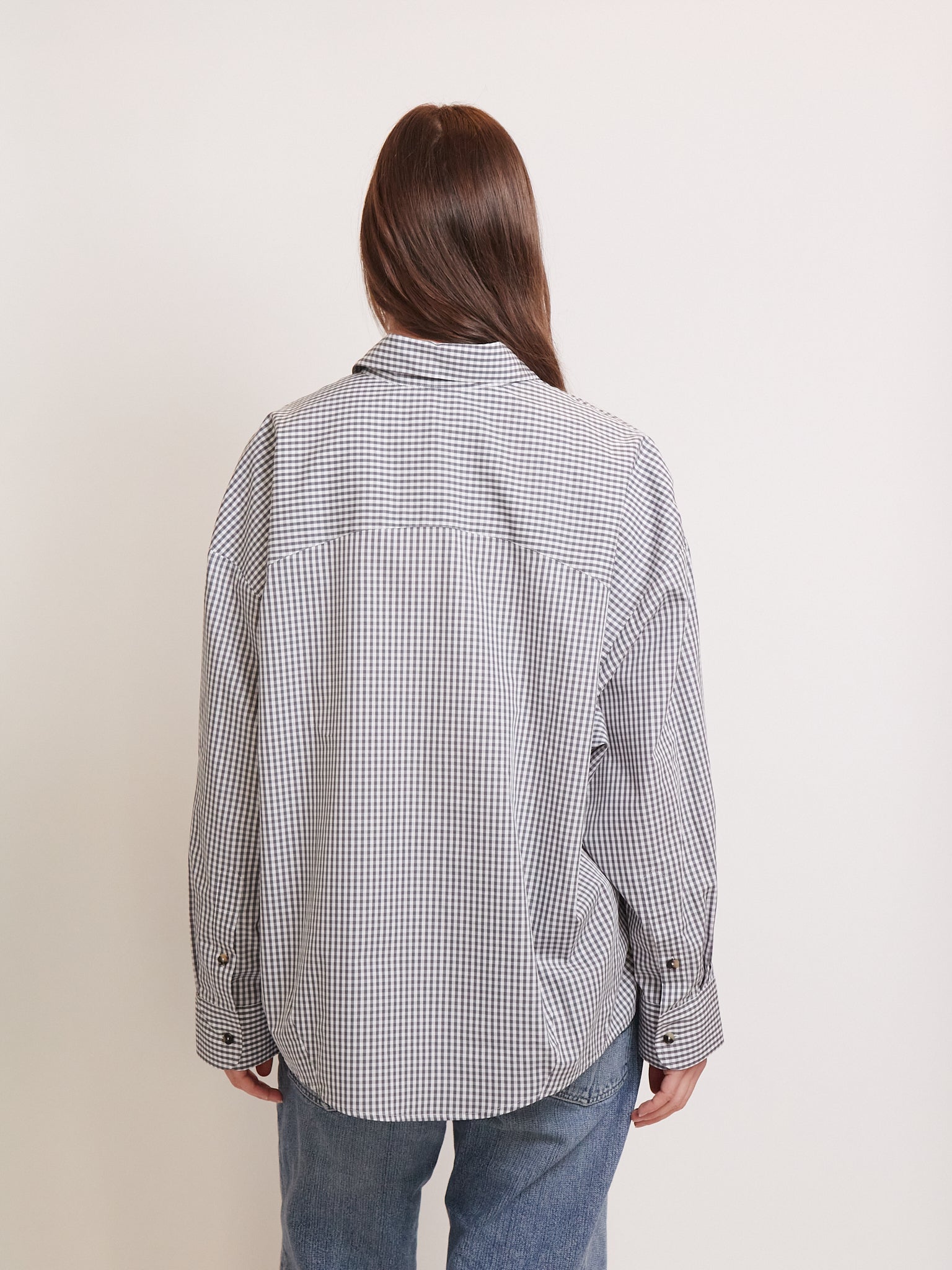Cordera Oversized Shirt Vichy Grey, curated by Shop Sommer in San Francisco.