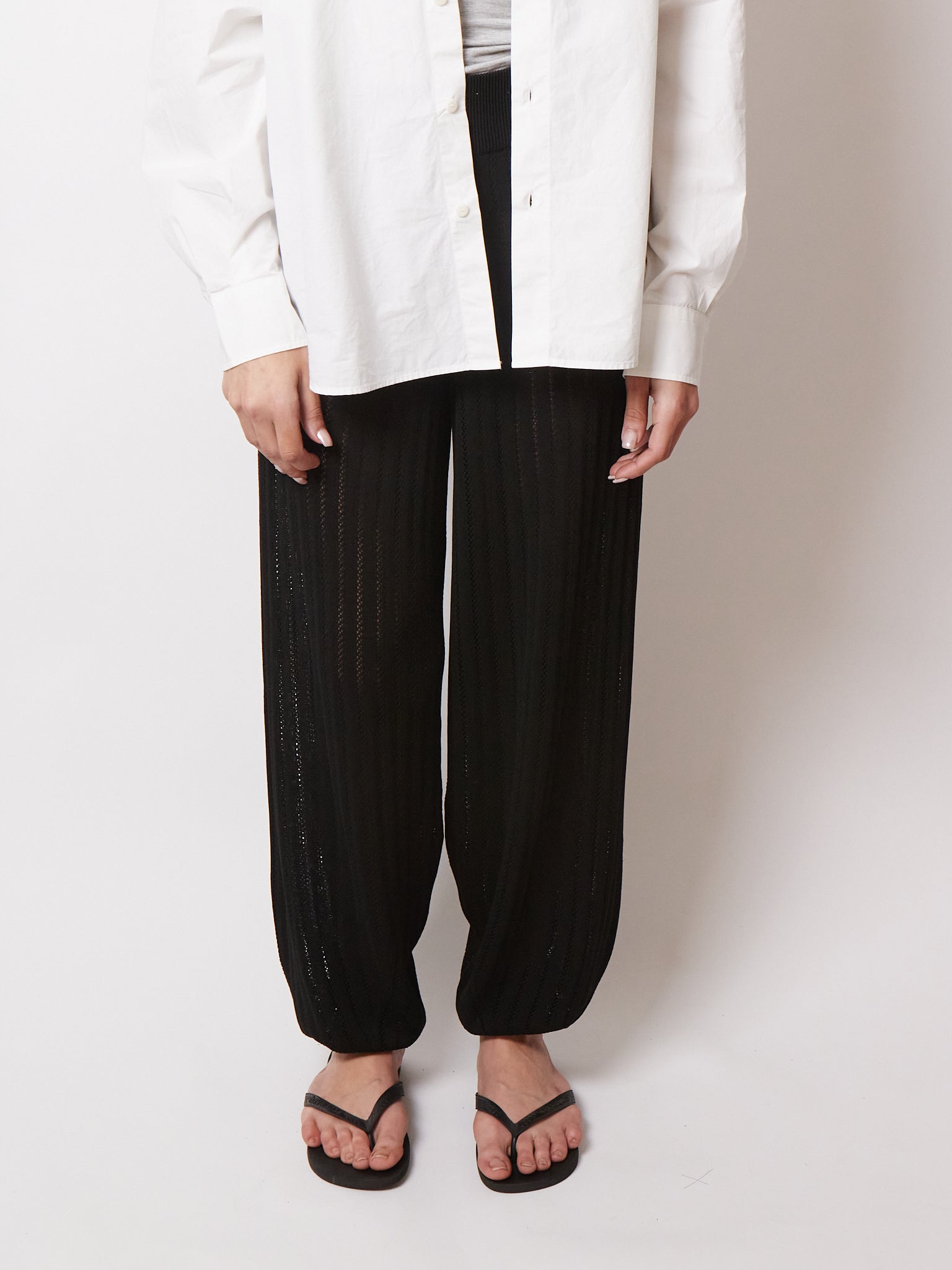 Sommer | Cordera Lace Knit Pants Black